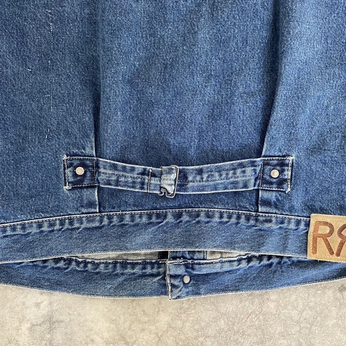 RRL Ralph Lauren VTG 90’s RRL Ralph Lauren Buckle Back Pleated Denim Jacket Size US XL / EU 56 / 4 - 13 Thumbnail