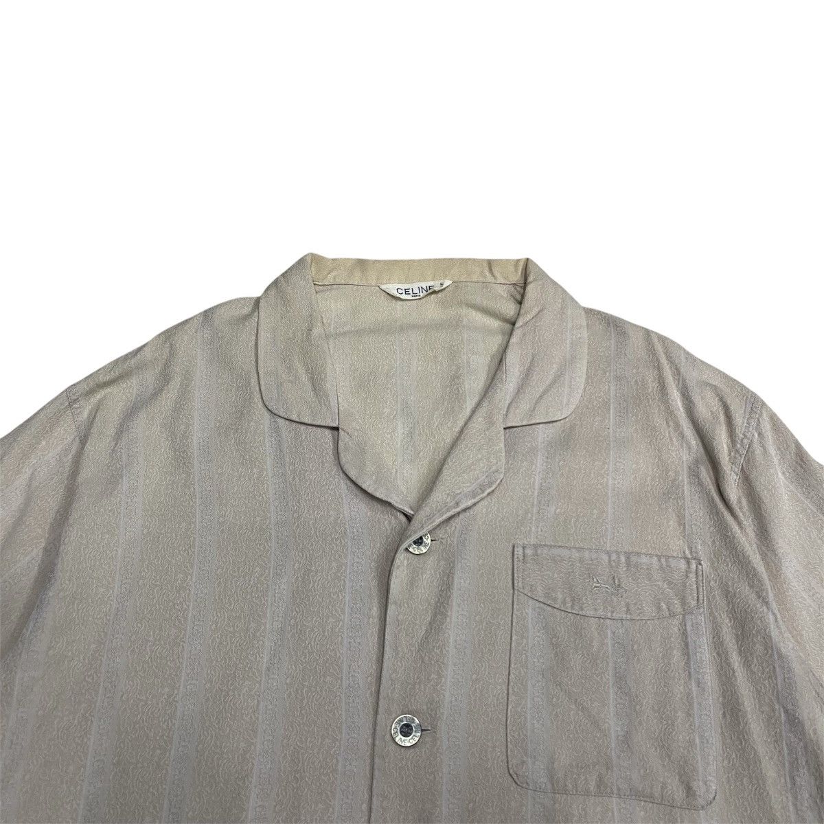 Celine ‼️LAST DROP‼️Celine Paris Jacquard Logo Pocket Button-Up Shirt Size US L / EU 52-54 / 3 - 5 Thumbnail