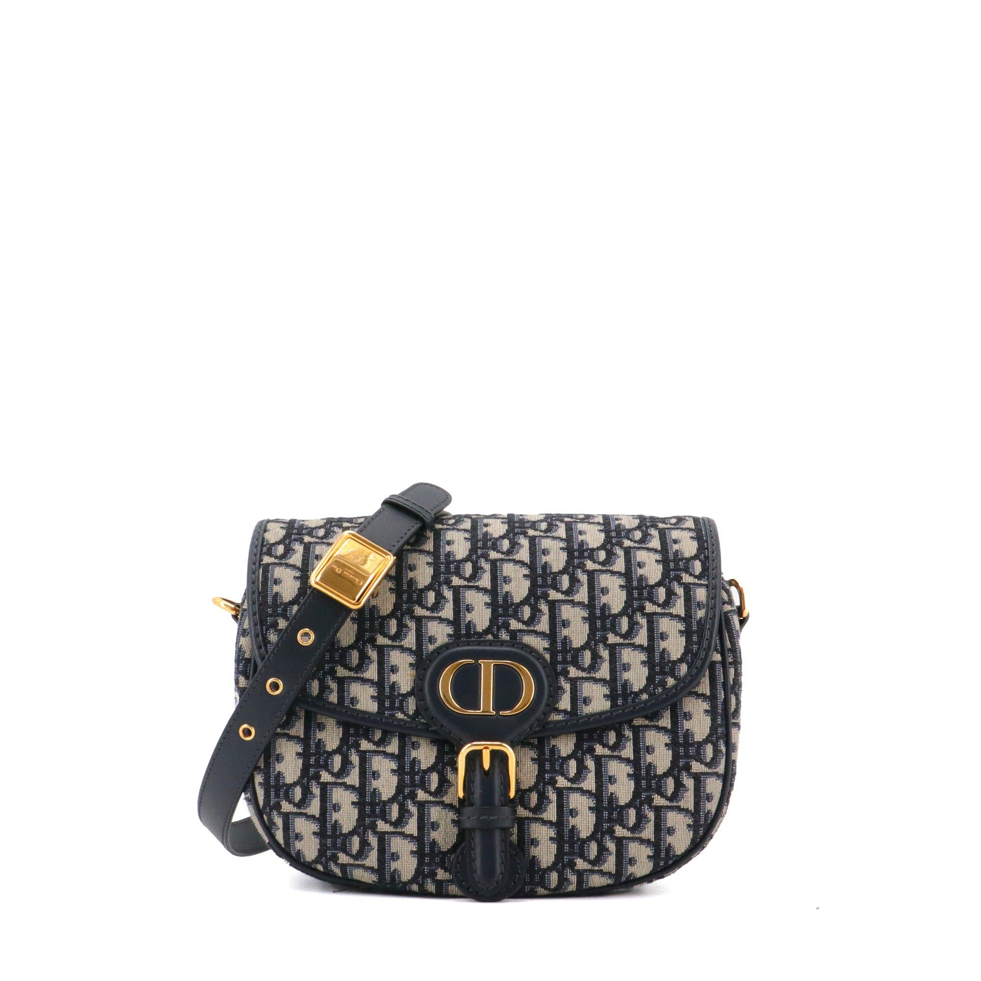 Dior DIOR - Bobby Dior shoulder bag in navy blue Dior oblique canvas Size ONE SIZE - 1 Thumbnail
