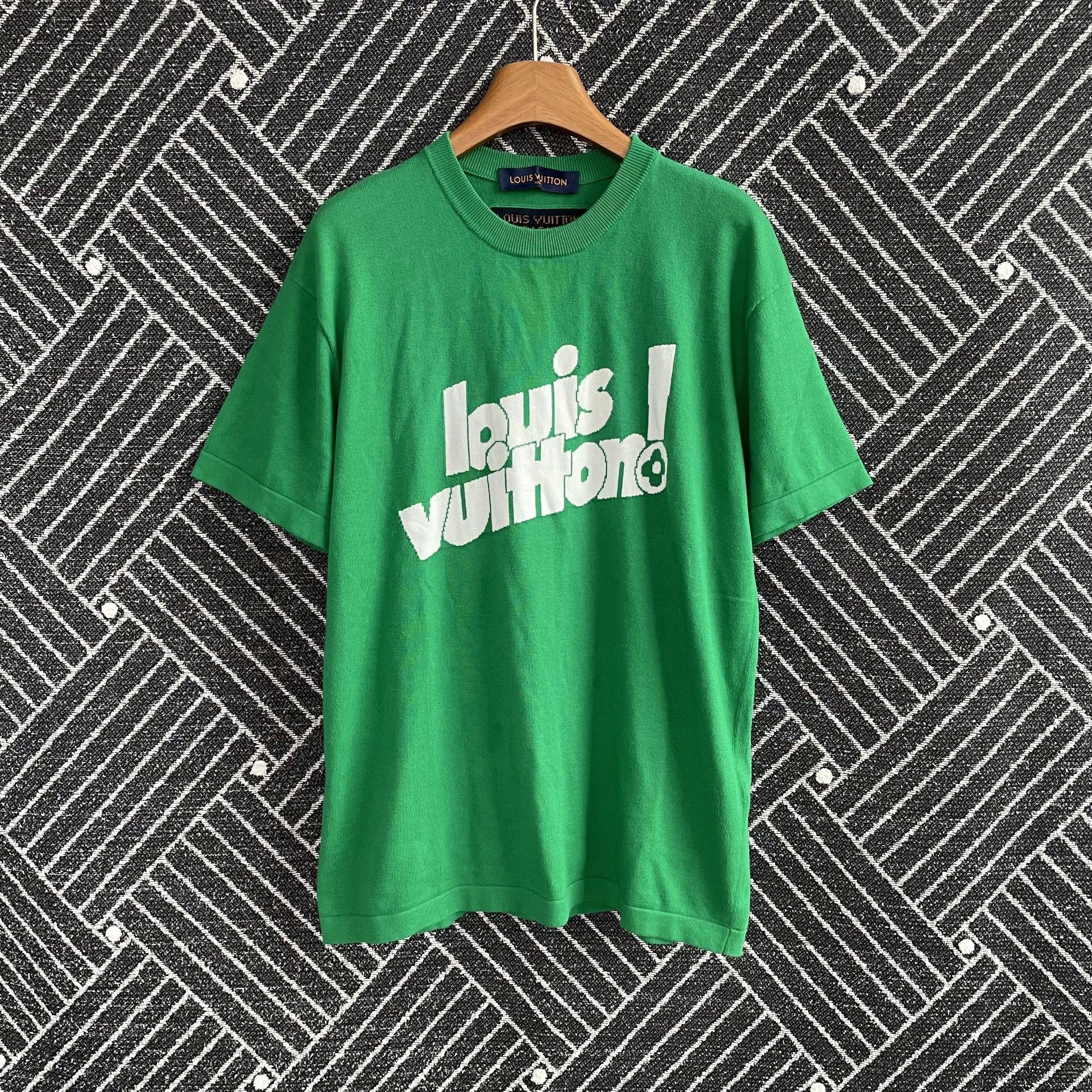 Louis Vuitton Louis Vuitton SS21 Green Knit T-Shirt M Size US M / EU 48-50 / 2 - 1 Thumbnail