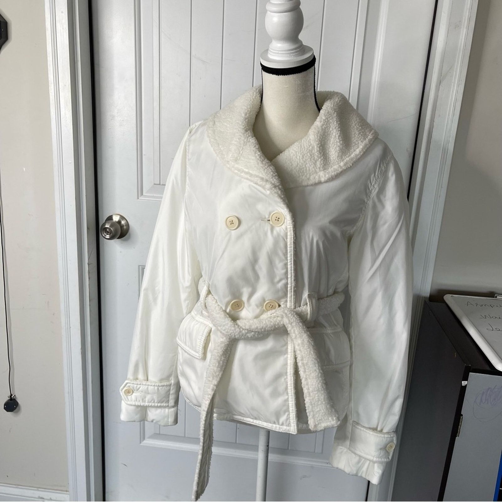 Polo Ralph Lauren Polo Ralph Lauren double breasted white sherpa trim jacket Size M / US 6-8 / IT 42-44 - 1 Thumbnail