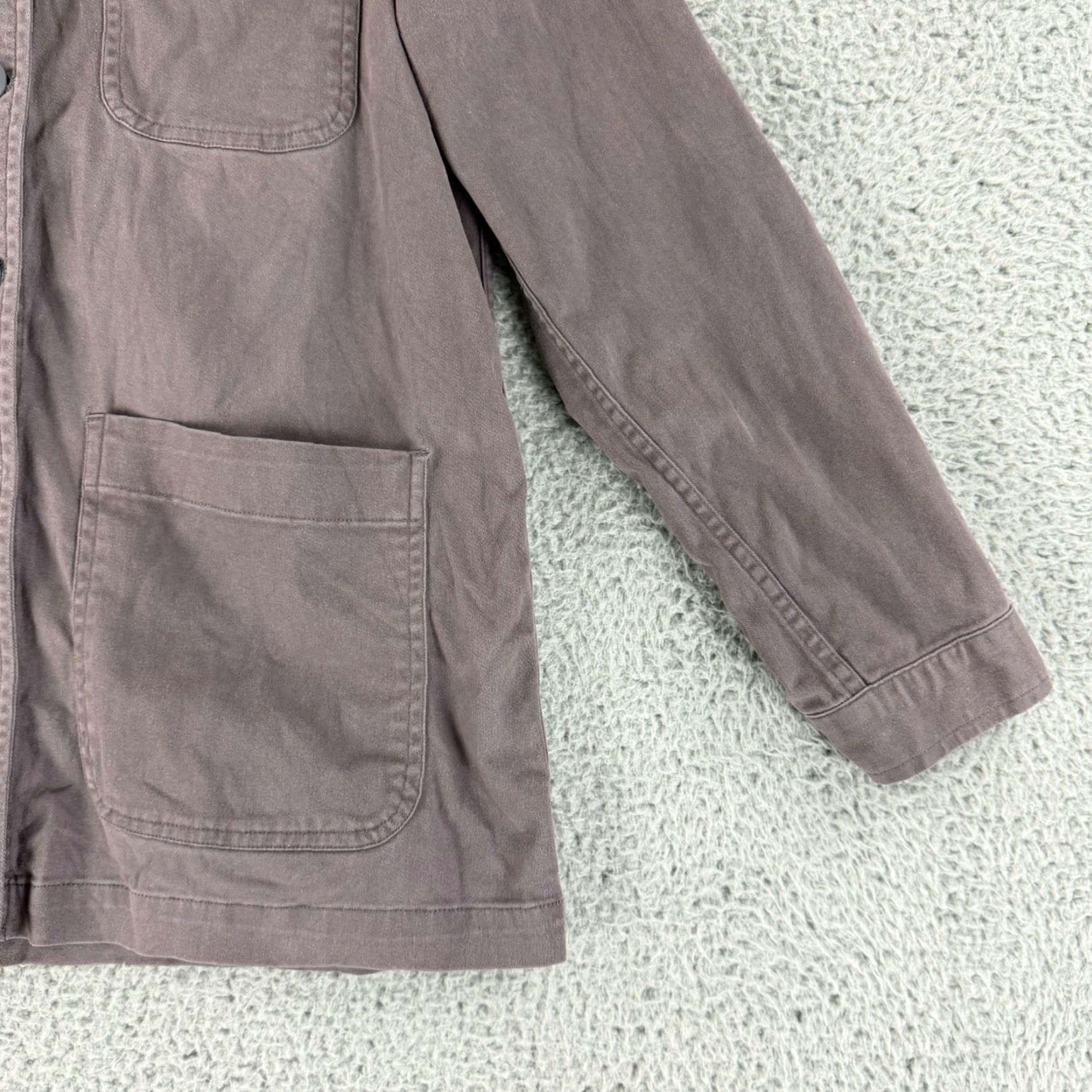 Vintage Bridge & Burn Boardman Work Jacket Womens Small Purple Button Front Long Sleeve Jacket Size S / US 4 / IT 40 - 3 Thumbnail