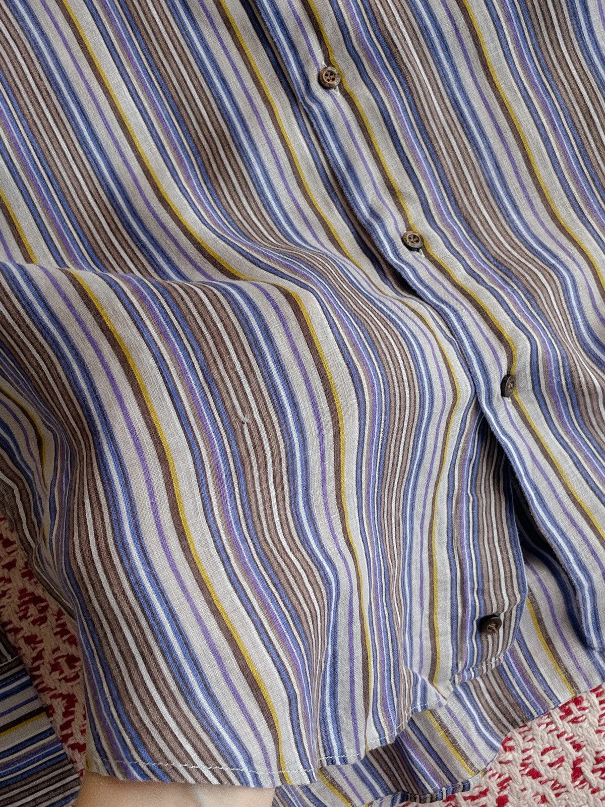 Etro Etro Milano Linen Striped Shirt Size US L / EU 52-54 / 3 - 10 Thumbnail