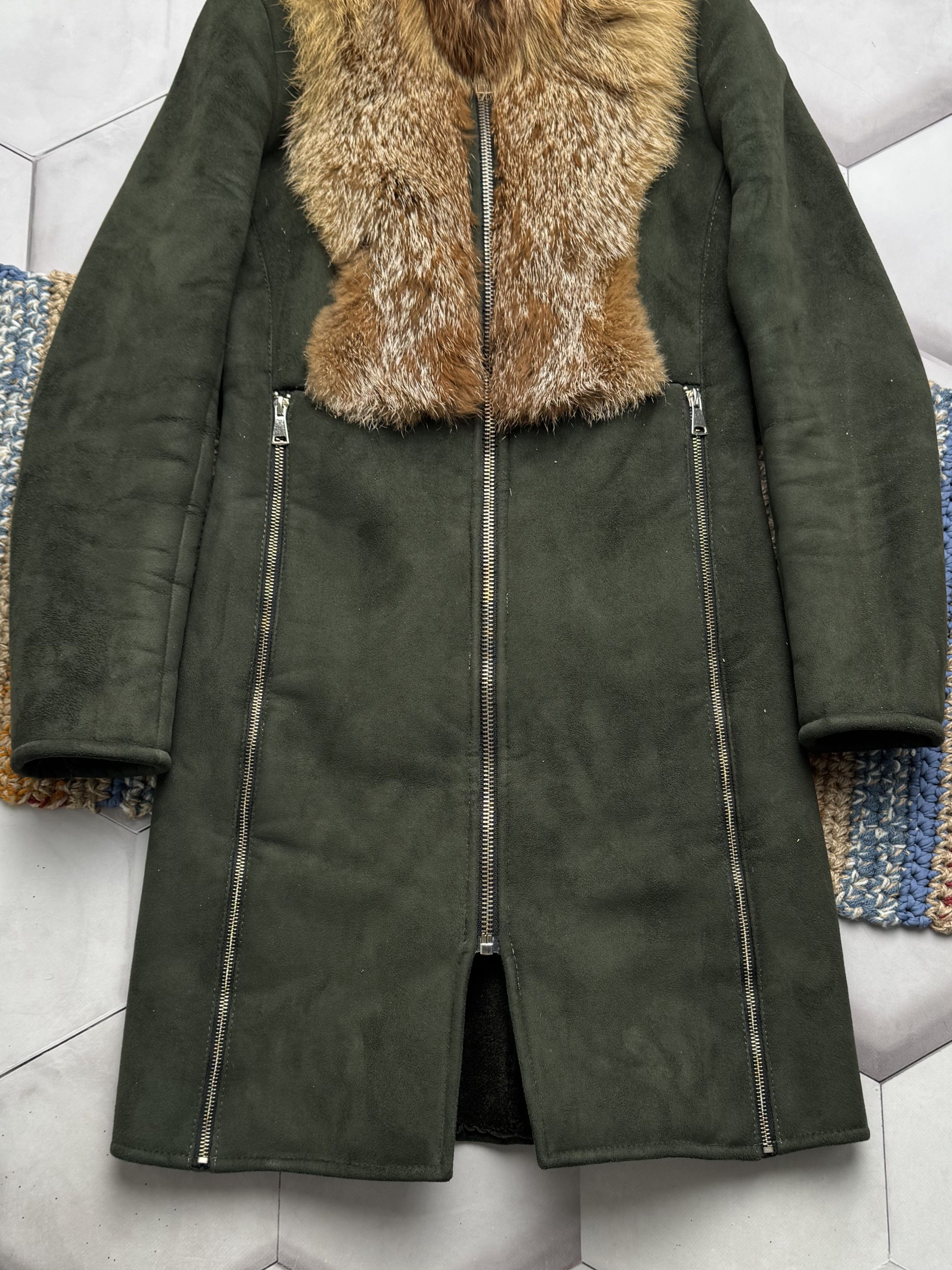 Vintage Vintage Faux Sheepskin Coat With Real Fur Details (E4) Size S / US 4 / IT 40 - 3 Thumbnail