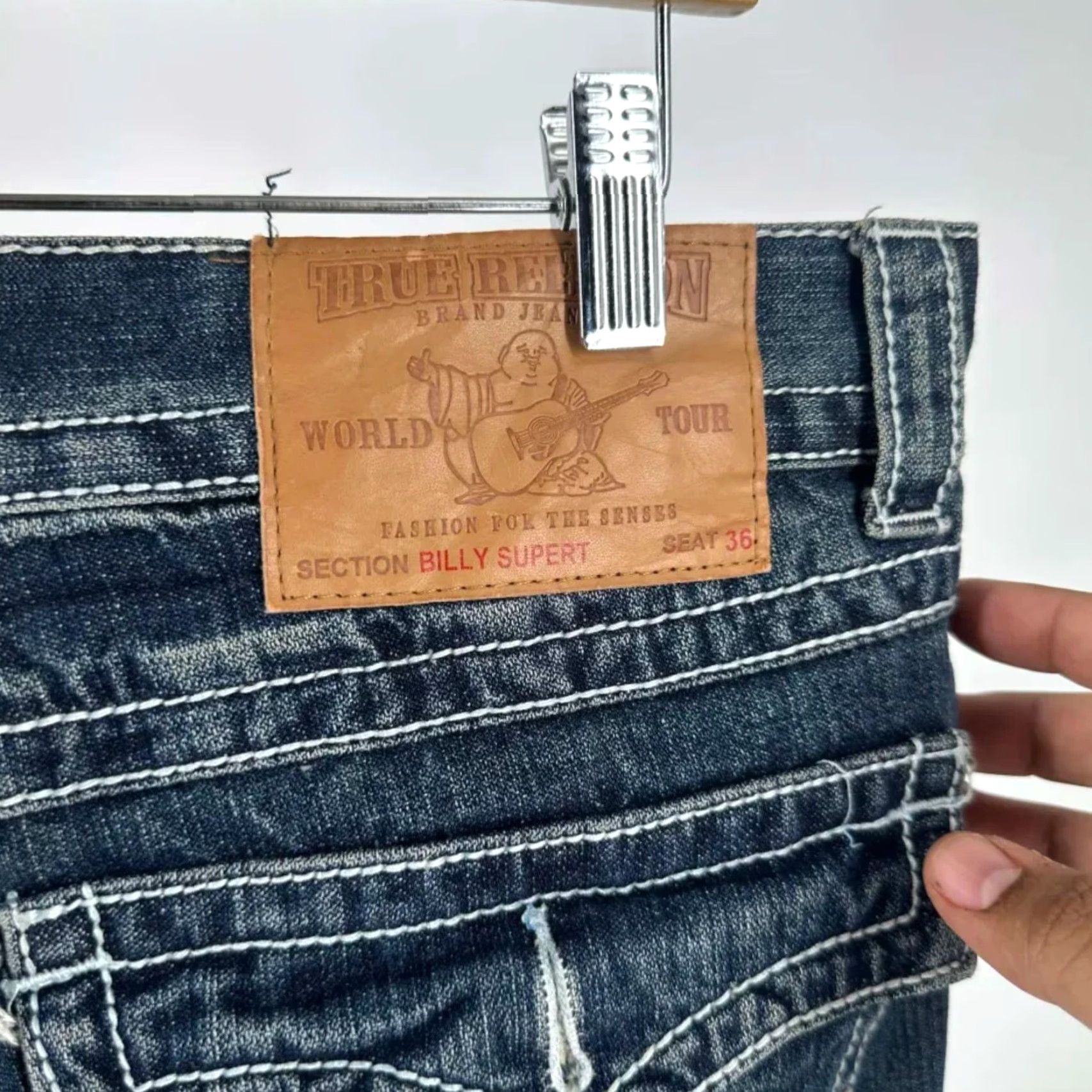True Religion VINTAGE True Religion Bootcut Denim Jeans Men 36x34 Blue Inseam 34 Regular Size 36 Size US 36 / EU 52 - 4 Thumbnail