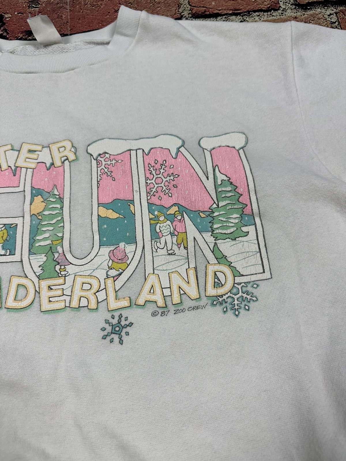 Vintage Vintage 1987 Zoo Crew Sweatshirt 80s Winter Wonderland Fun Size L / US 10 / IT 46 - 8 Thumbnail