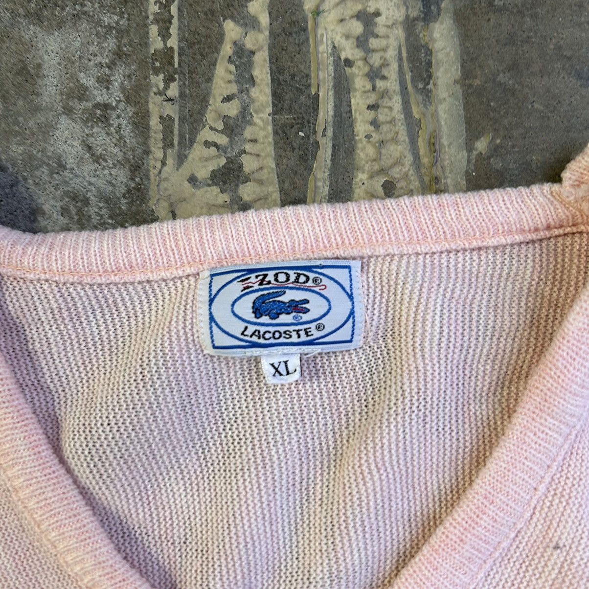 Izod × Lacoste × Vintage 80s Izod Lacoste, pink pullover sweater. Size US XL / EU 56 / 4 - 3 Thumbnail