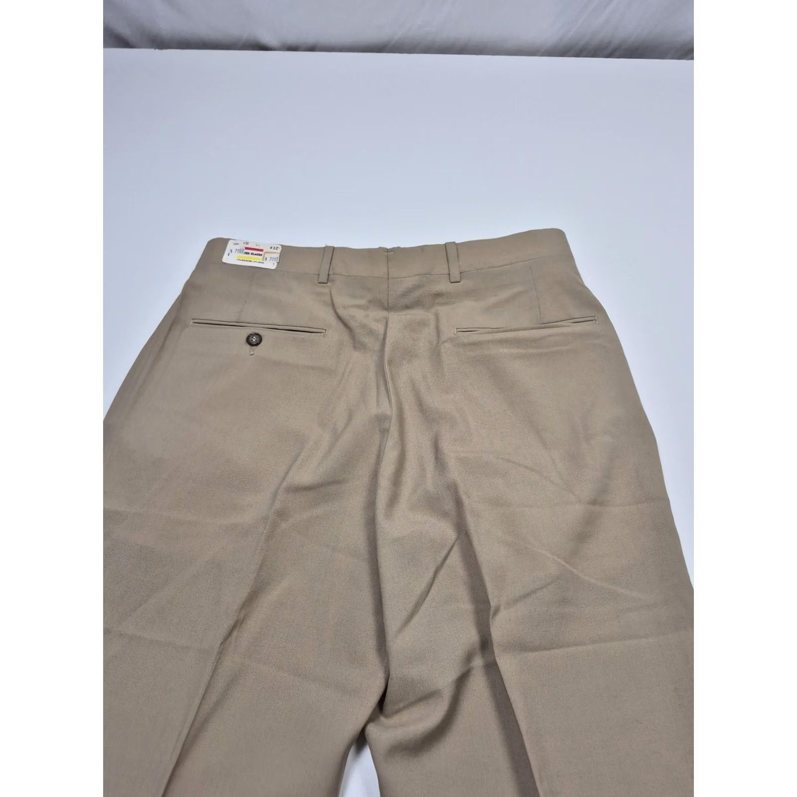 Vintage VTG Major Slacks Dress Pants Mens 32x36 Beige Wool Blend Unhemmed Flat Front Pants Mens Beige 32 Inseam 36 Front Pockets Slac... Size US 32 / EU 48 - 6 Thumbnail