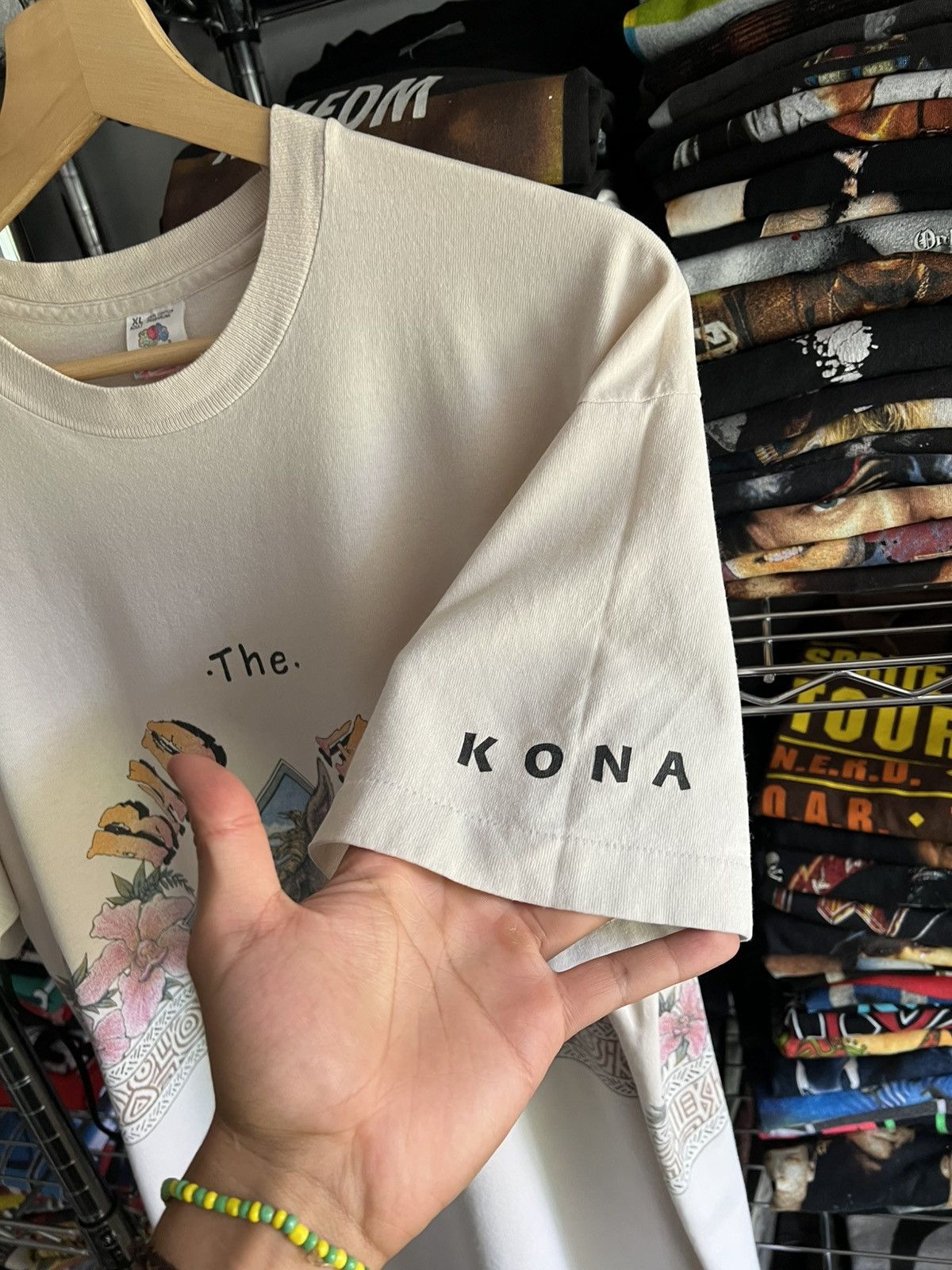 Fruit Of The Loom 1995 The Bad Ass Coffee Horse Kona Hawaii Single Stitch Size US XL / EU 56 / 4 - 7 Thumbnail