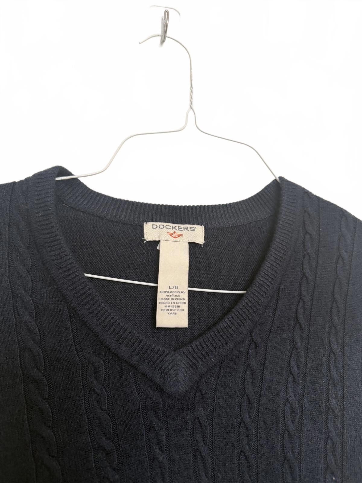 Dockers Mens Dark Blue Knit Sweater Vest Size US L / EU 52-54 / 3 - 4 Thumbnail
