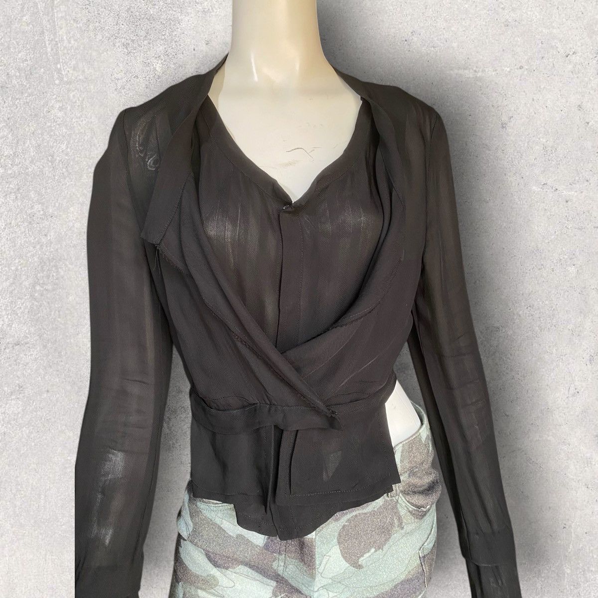 Yohji Yamamoto Vintage SS96 Sheer Mesh Top Size S / US 4 / IT 40 - 1 Thumbnail