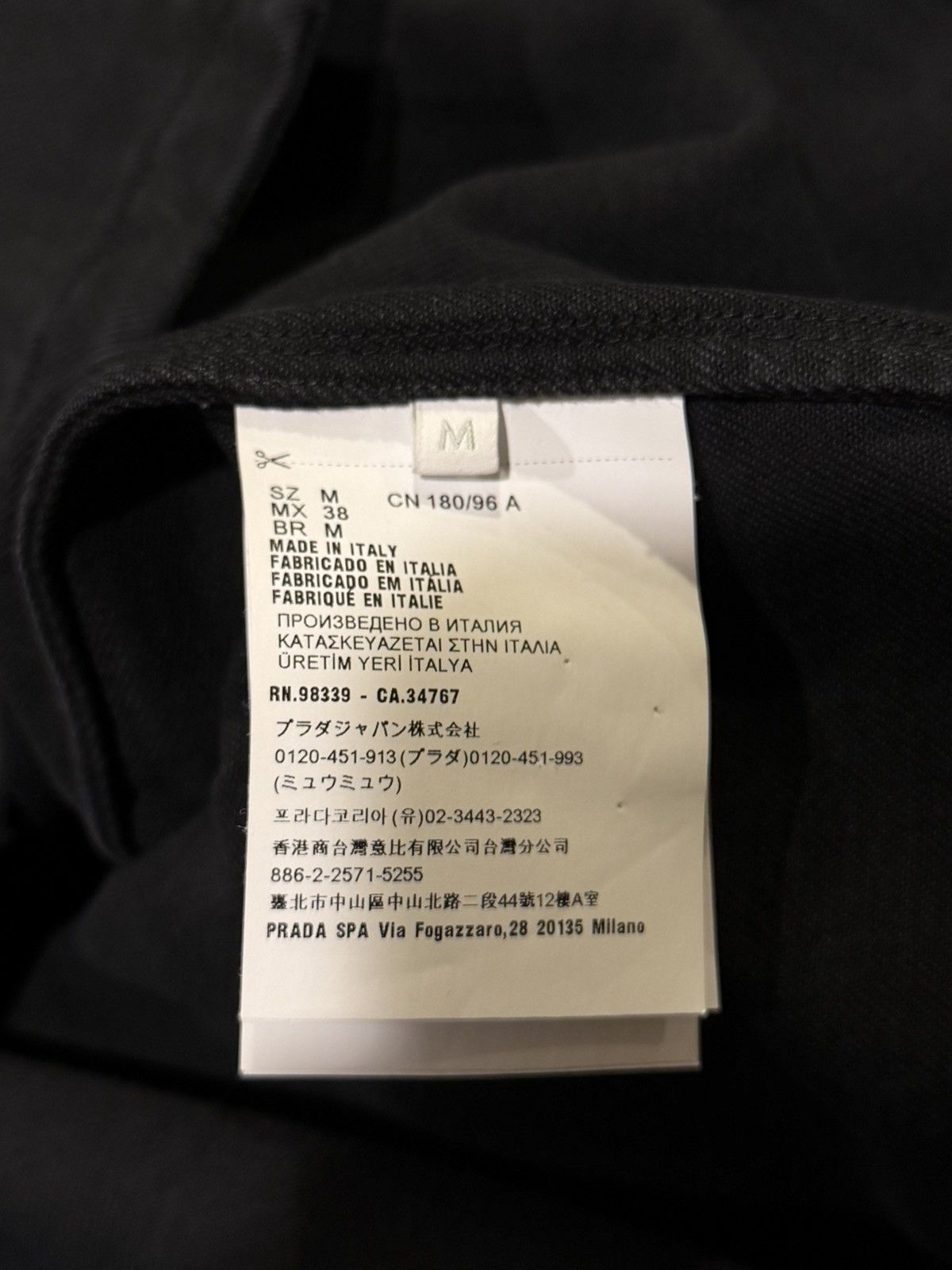 Prada Prada Black Denim Distressed Back Logo Button Bowling Shirt Size US M / EU 48-50 / 2 - 12 Thumbnail
