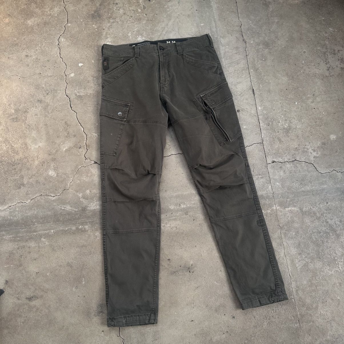 G-Star Vintage G-Star Raw Cargo 3D Straight Tapered Pants Size US 34 / EU 50 - 3 Thumbnail