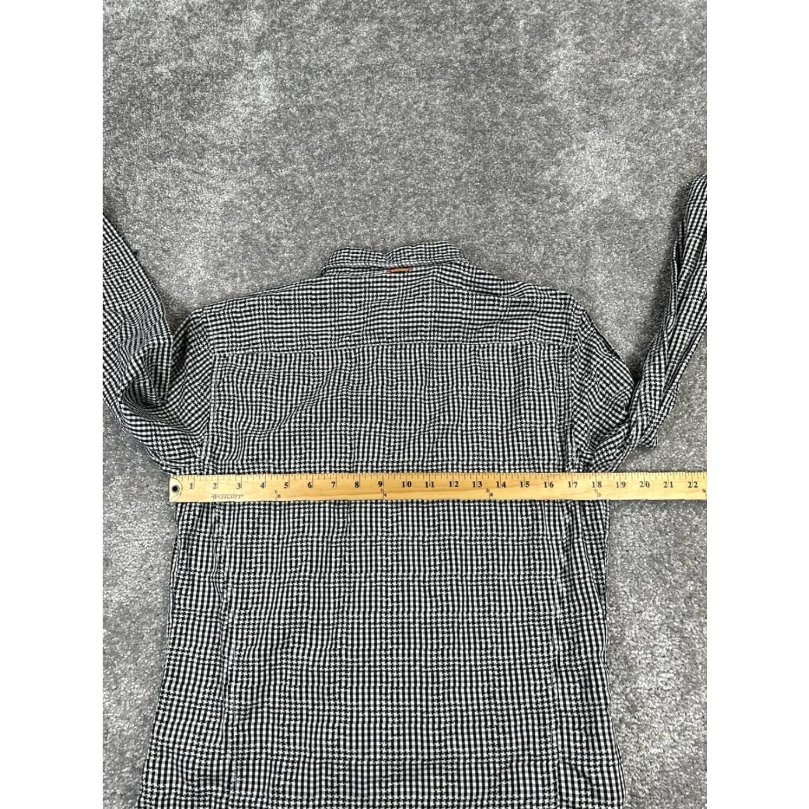 Hugo Boss HUGO BOSS Shirt Mens M Black Cotton Button-Up Plaid Size US M / EU 48-50 / 2 - 6 Thumbnail