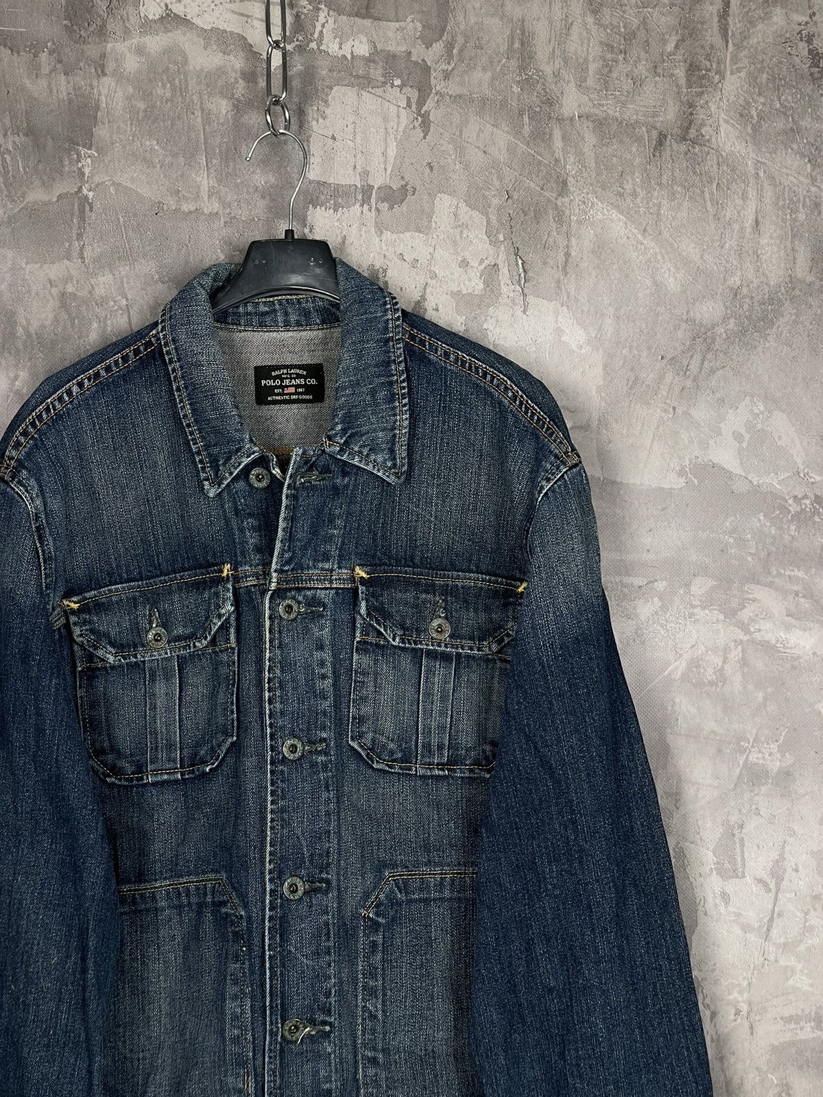 Polo Ralph Lauren × Ralph Lauren × Vintage Polo Vintage Denim Y2K Heavy Rare Streetwear Jacket Size US M / EU 48-50 / 2 - 4 Thumbnail