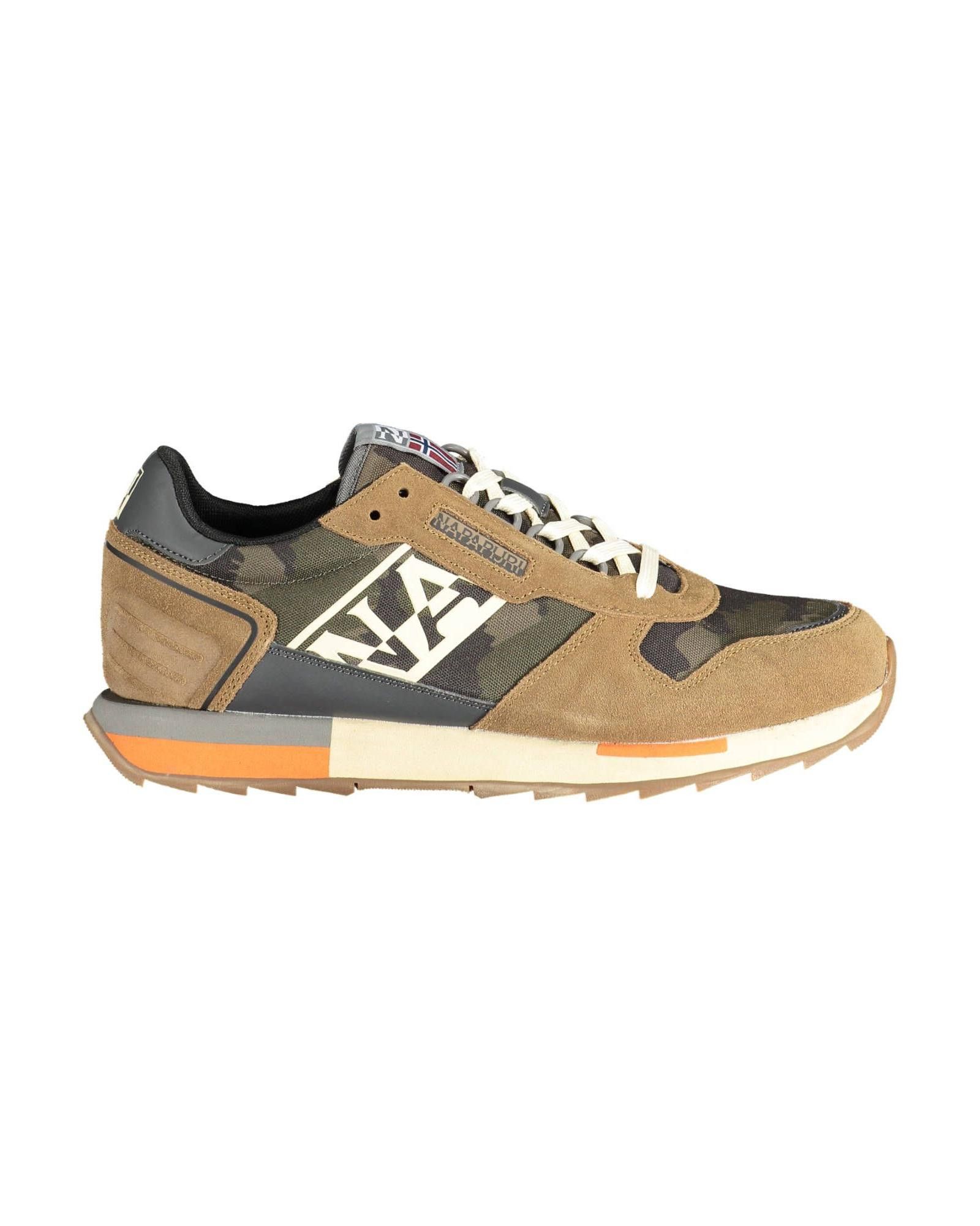 image of Napapijri Contrasting Sneaker With Laces And Logo Embellishment in Beige, Men's (Size 7)