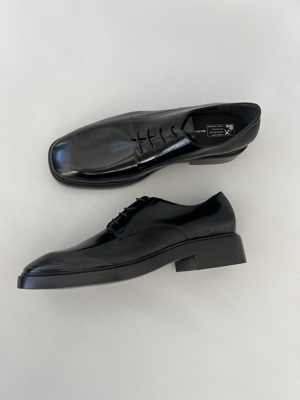 Balenciaga LED Light-Up Leather Derby Shoes