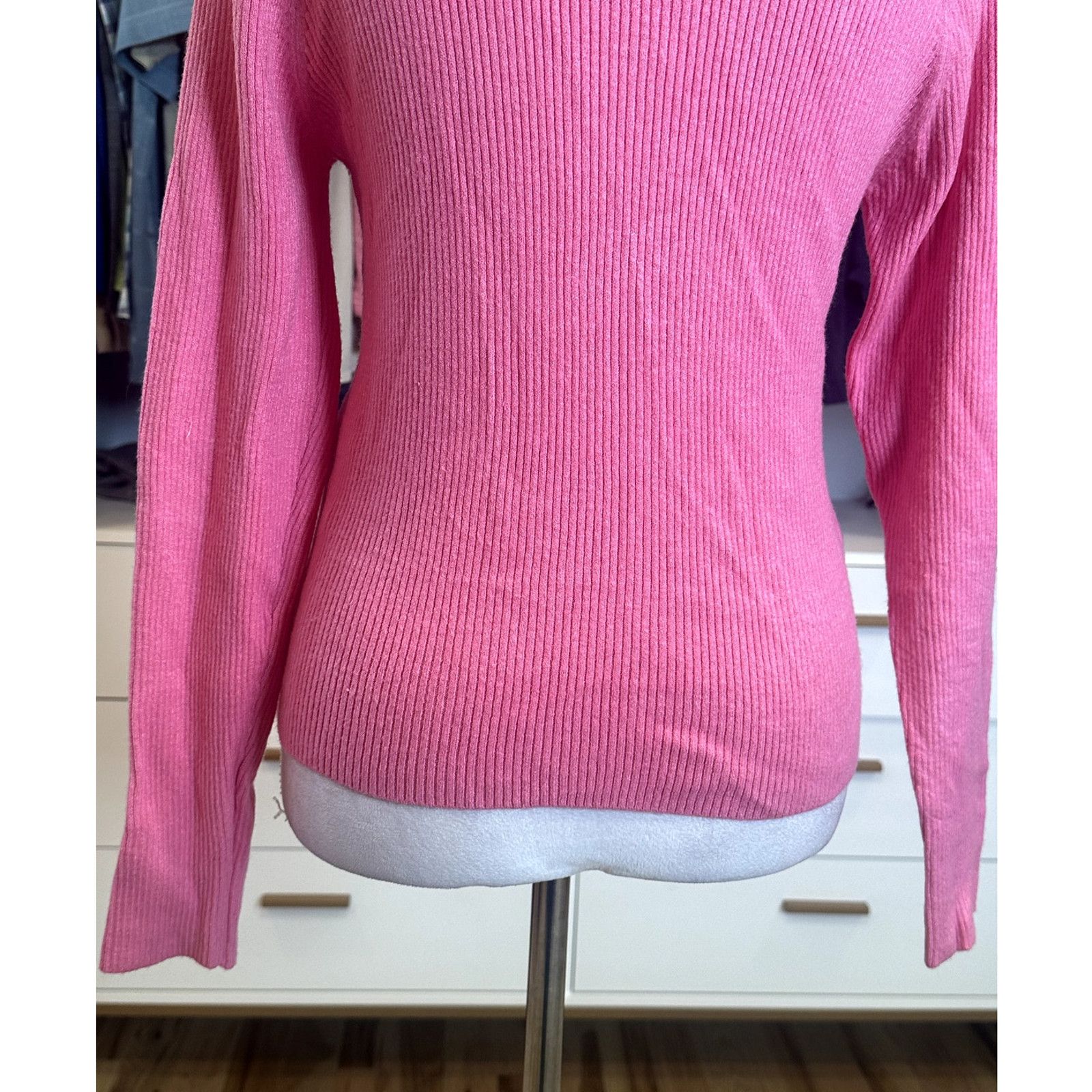 Other Vero Moda Women's Pink Mock Neck Ribbed Sweater XL NWOT Size XL / US 12-14 / IT 48-50 - 6 Thumbnail