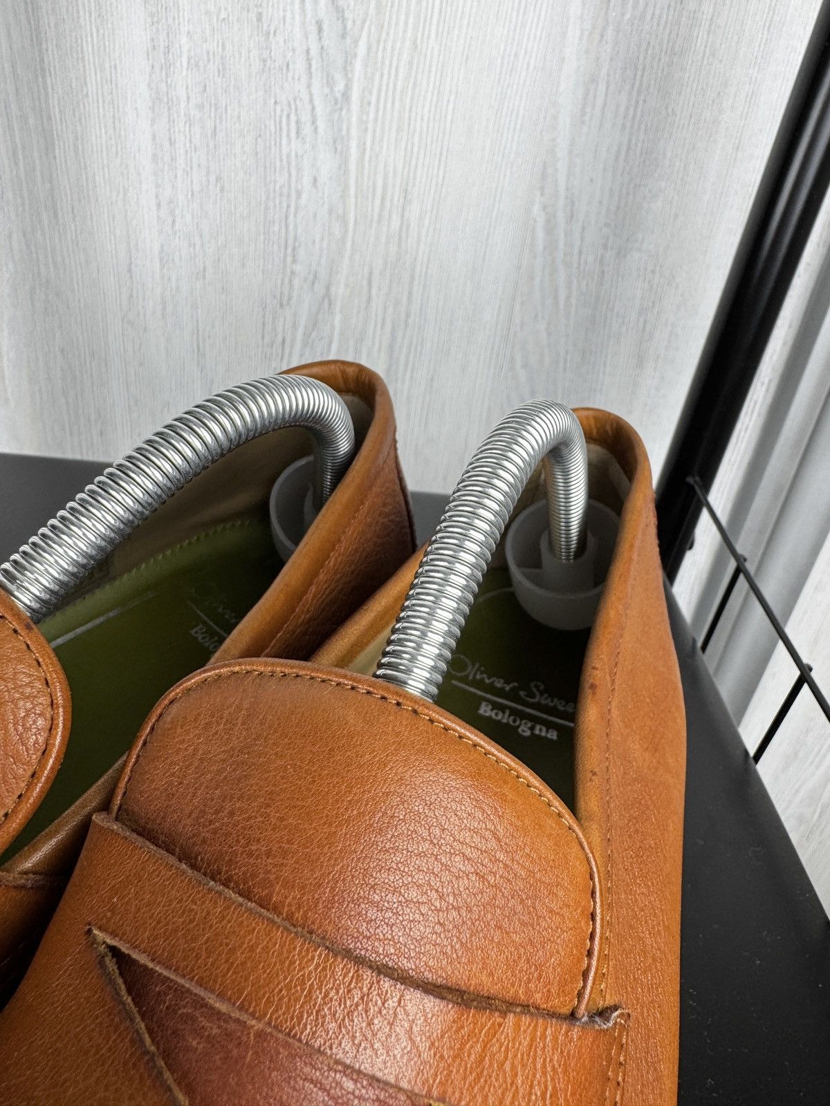 Oliver Sweeney Loafers Calf Hair And Leather Dress Shoes Mens Size 10 Vaccona Dark Tan | Leather Loafers | Men main image 3
