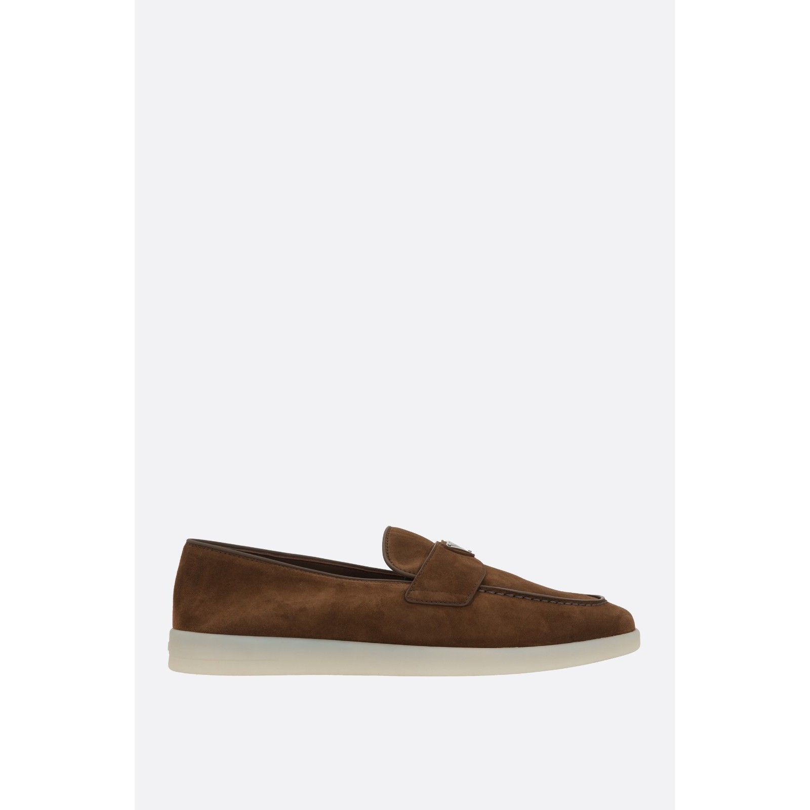 Prada‎ brown suede loafers. Size 9.5 Cocoa Brown Shuffle Nubuck Leather Loafers | PRADA - United  main image 4
