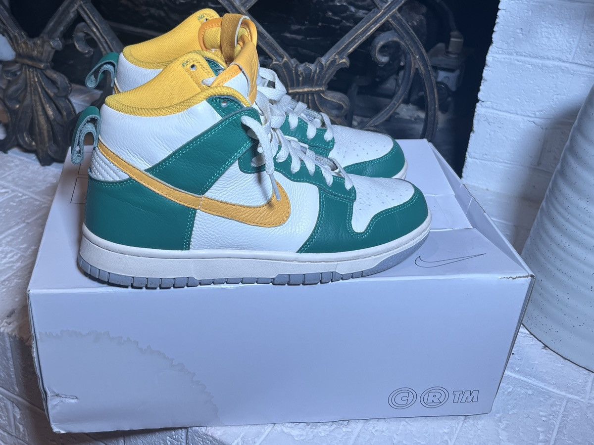 Nike Nike Dunk High “Nike By You” Custom Green Yellow – Size 8 Size US 8 / IT 38 - 6 Thumbnail
