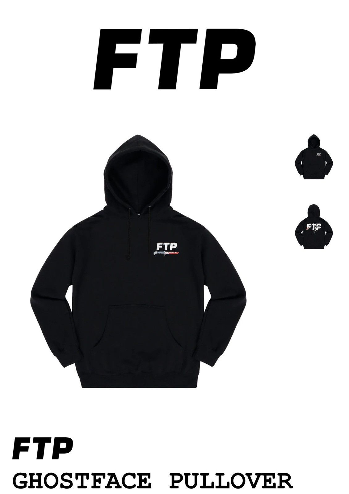 Fuck The Population FTP ghost face pullover hoodie Black XL Size US XL / EU 56 / 4 - 3 Thumbnail
