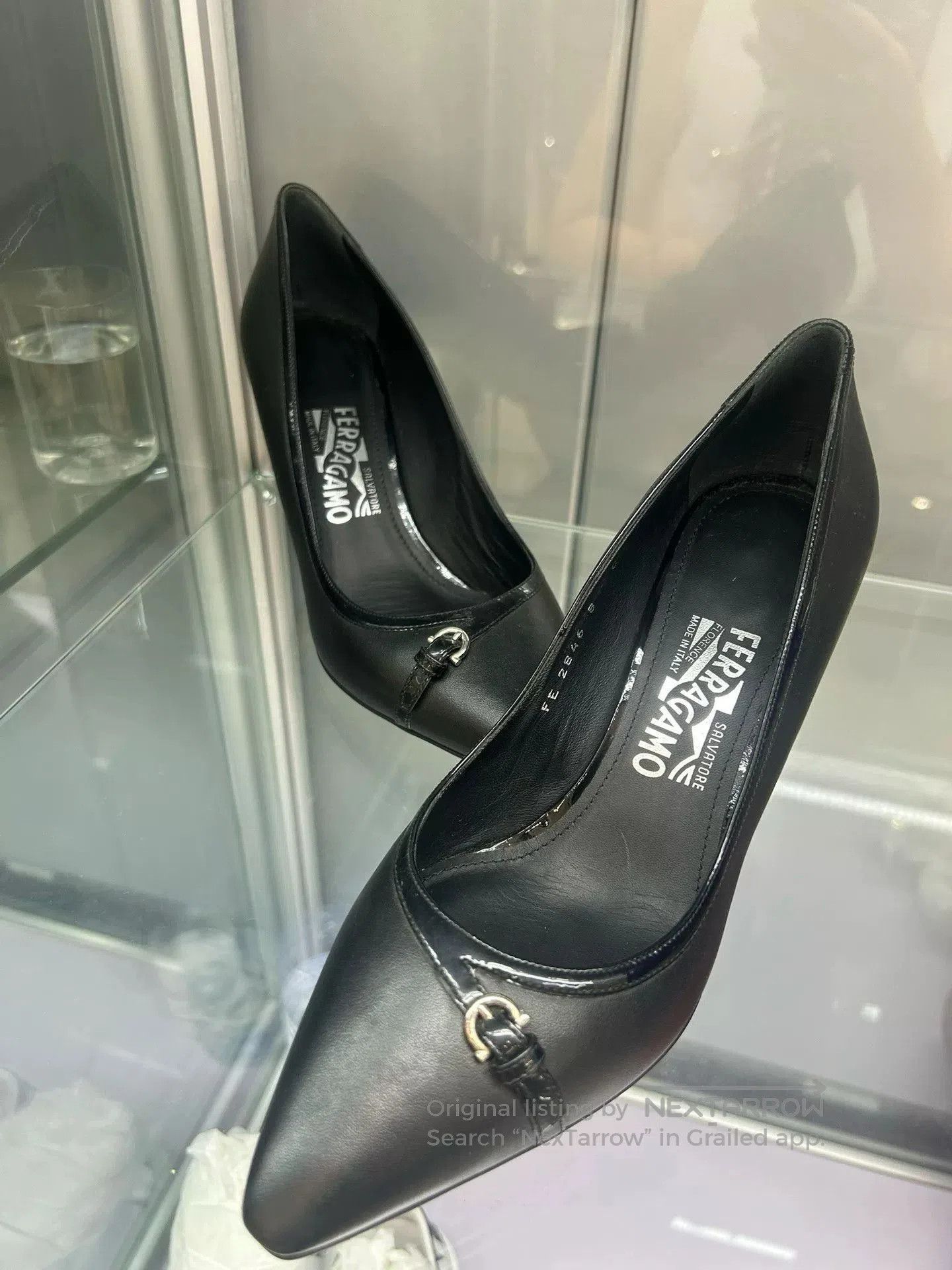 Salvatore Ferragamo Salvatore Ferragamo Women's Black Leather Heels. Size US 7 / IT 37 - 8 Thumbnail