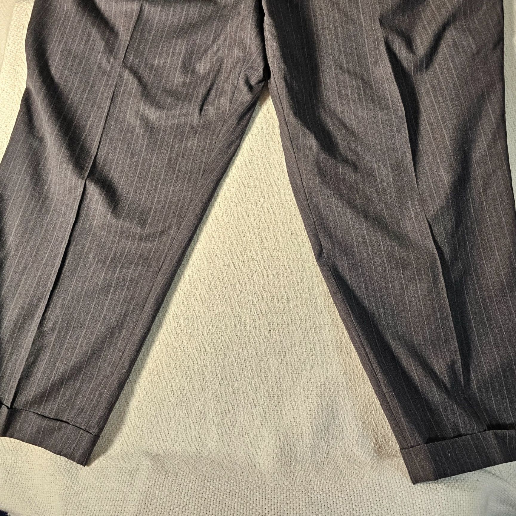 Joseph VINTAGE Joseph & Feiss Wool Dress Pants Men 50 Regular Gray Striped Formal Business Casual Size US 34 / EU 50 - 2 Thumbnail
