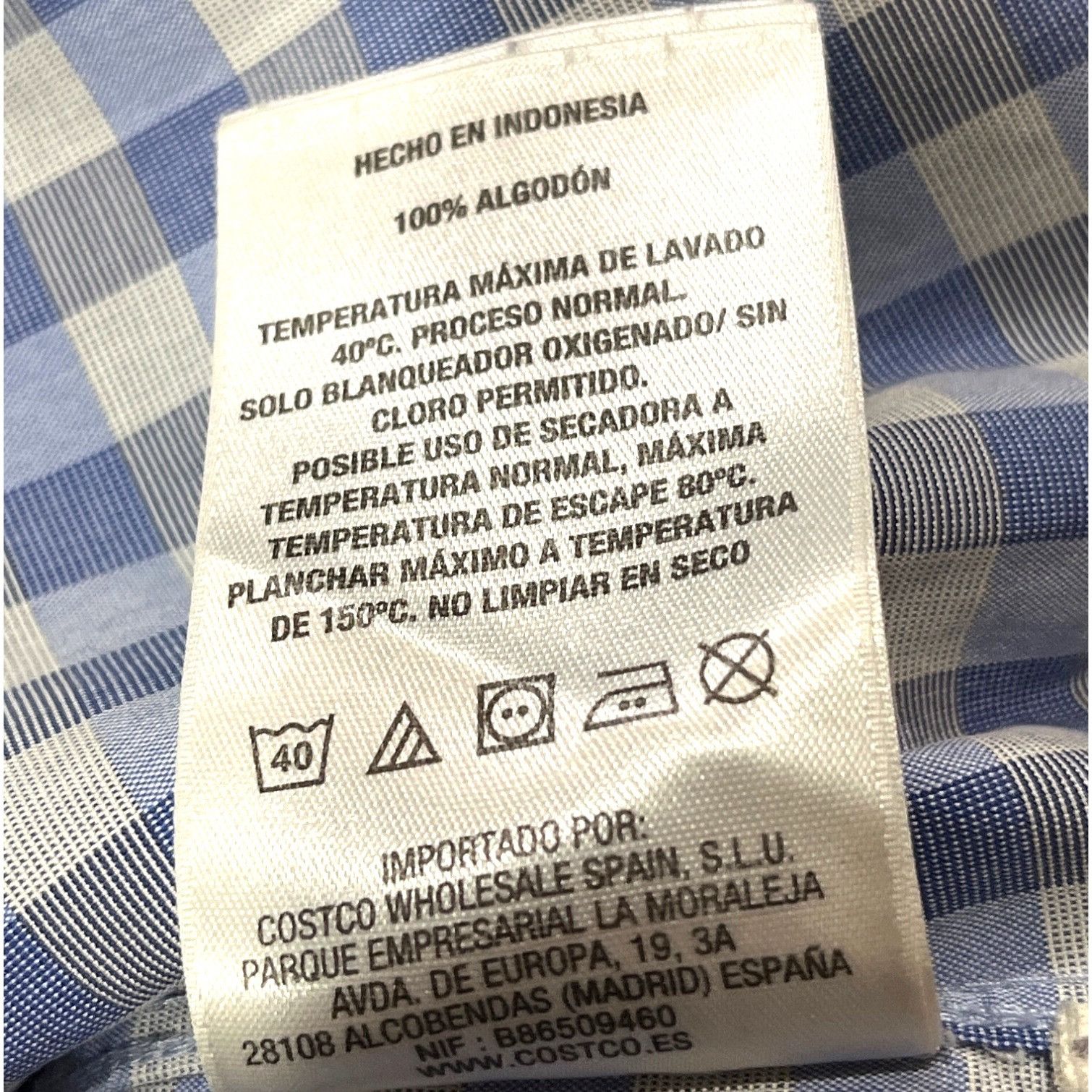Other Kirkland Signature Tailored Fit Non-Iron Blue/White Checker Size US XL / EU 56 / 4 - 4 Thumbnail