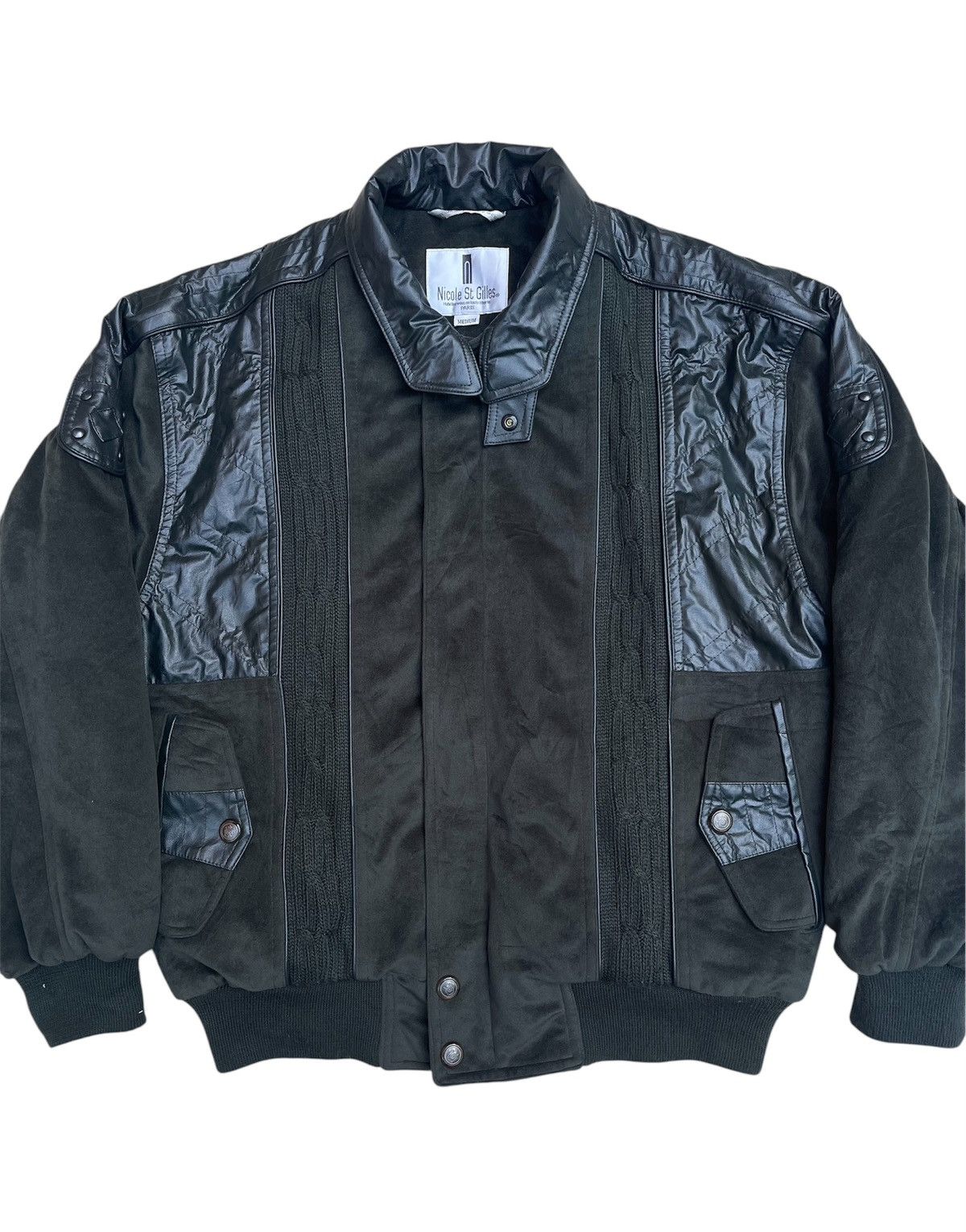 Japanese Brand × Nicole Club Nicole St. Gilles Green Synthetic Leather Jacket Size US M / EU 48-50 / 2 - 4 Thumbnail