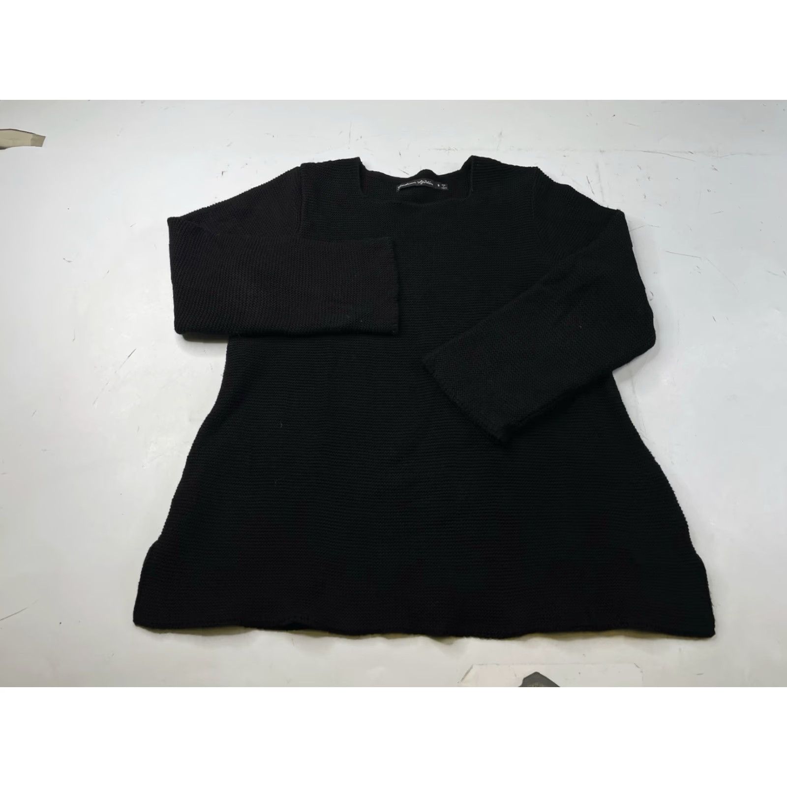 Vintage Gudrun Sjoden Womens Sweater Pullover Knit Cotton Crochet Black S Small Knitwear Jumper Long Sleeve Women Size S / US 4 / IT 40 - 2 Thumbnail