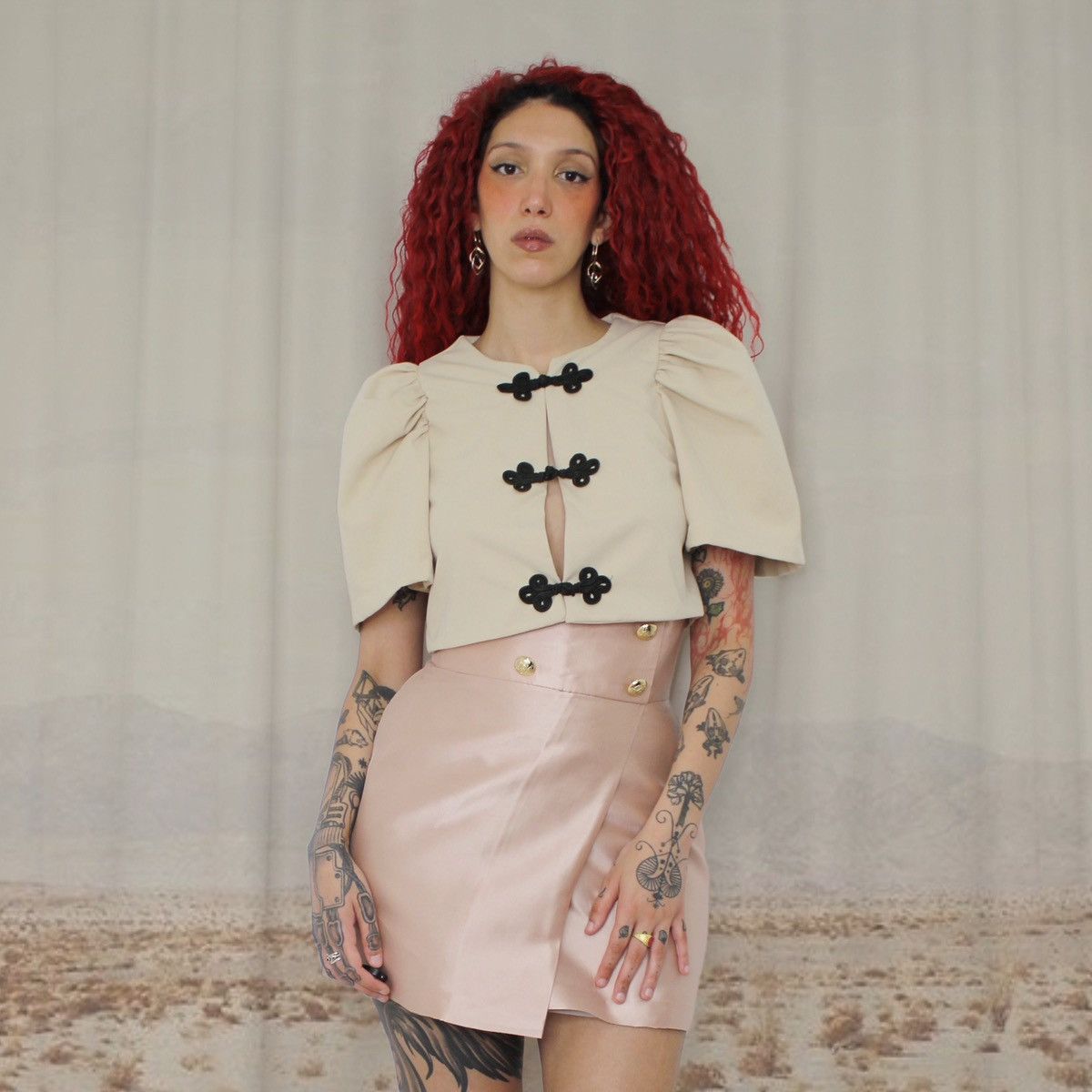 Other 🥐BEIGE SHORT JACKET TOP🥐 Size S / US 4 / IT 40 - 1 Thumbnail