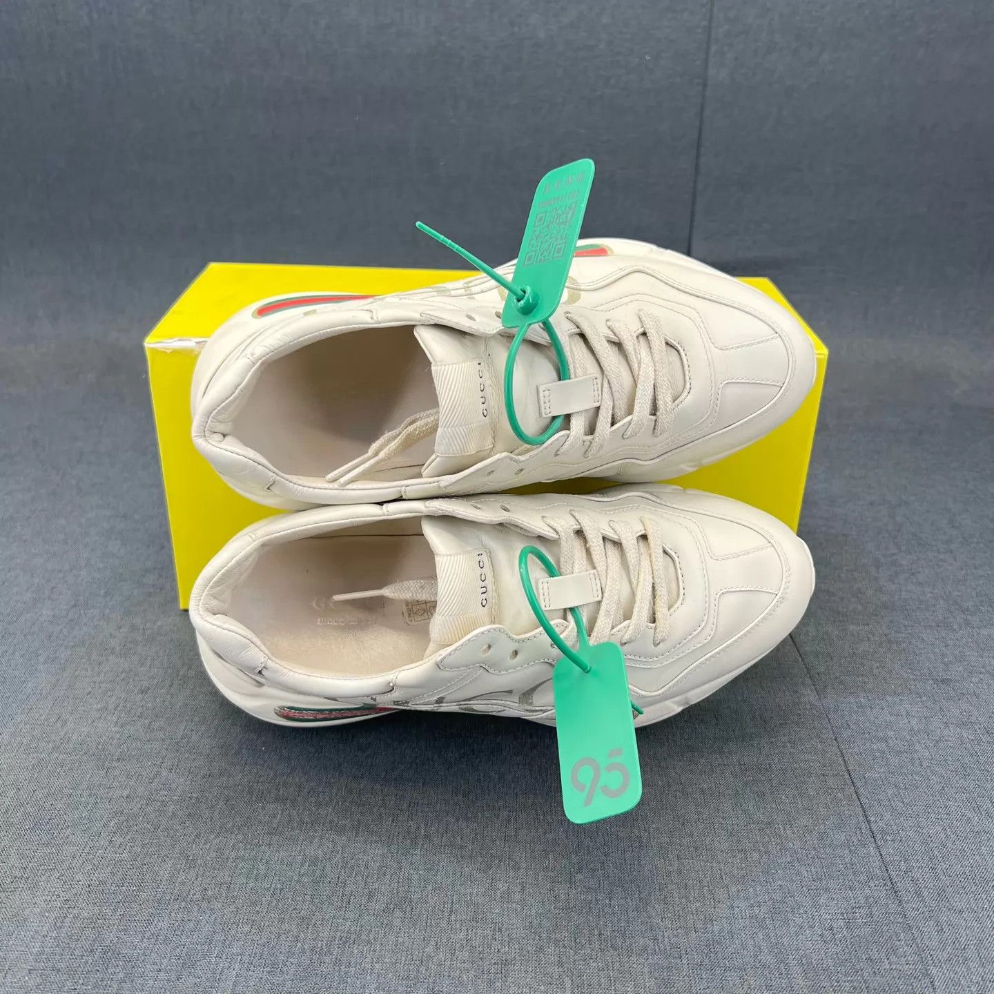 Gucci Gucci Rhyton Ivory 37.5 GC Upper Logo Flaw W/Box Size US 7 / IT 37 - 6 Thumbnail