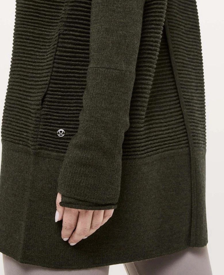 Other Sit In Lotus Wrap Ribbed-Knit Cardigan Sweater Open Front Size XS / US 0-2 / IT 36-38 - 3 Thumbnail