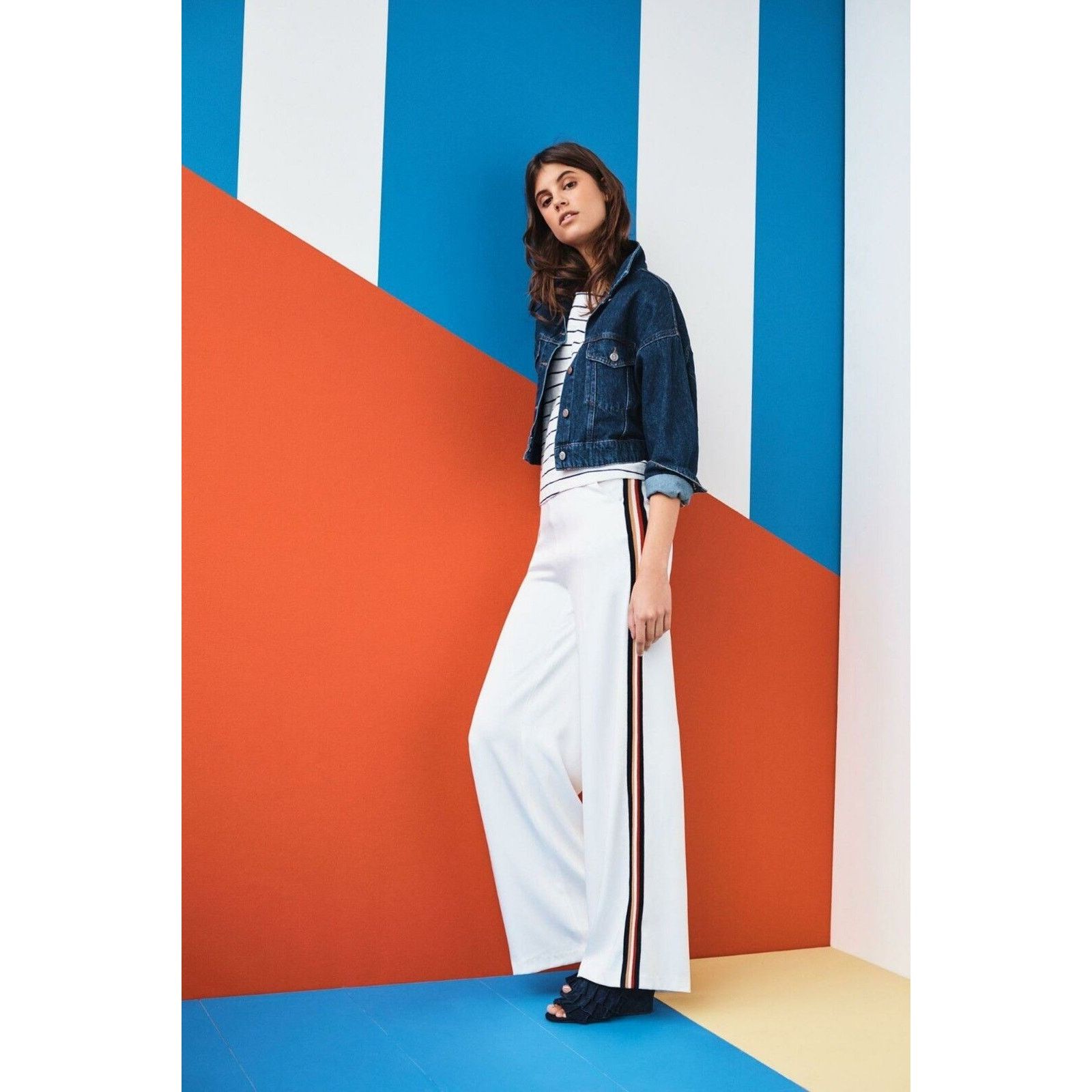 Anthropologie New Anthropologie Line + Dot Chromanance Wide-Leg Pants Size 26" / US 2 / IT 38 - 6 Thumbnail