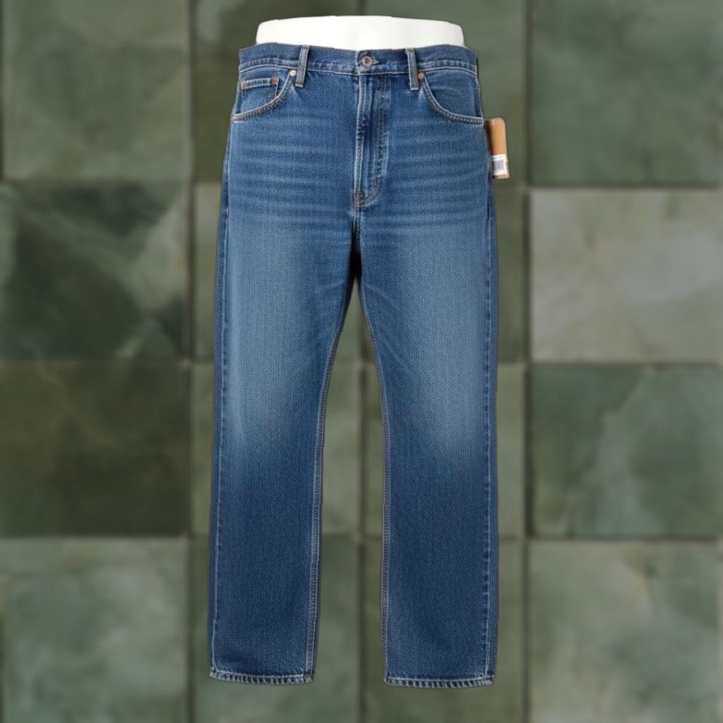 Levi's Levi's 505 Jeans Mens Big & Tall 52x32 Blue Medium Wash Straight Denim Zip Fly 5-Pocket Logo USA Cowboy Size US 36 / EU 52 - 1 Thumbnail