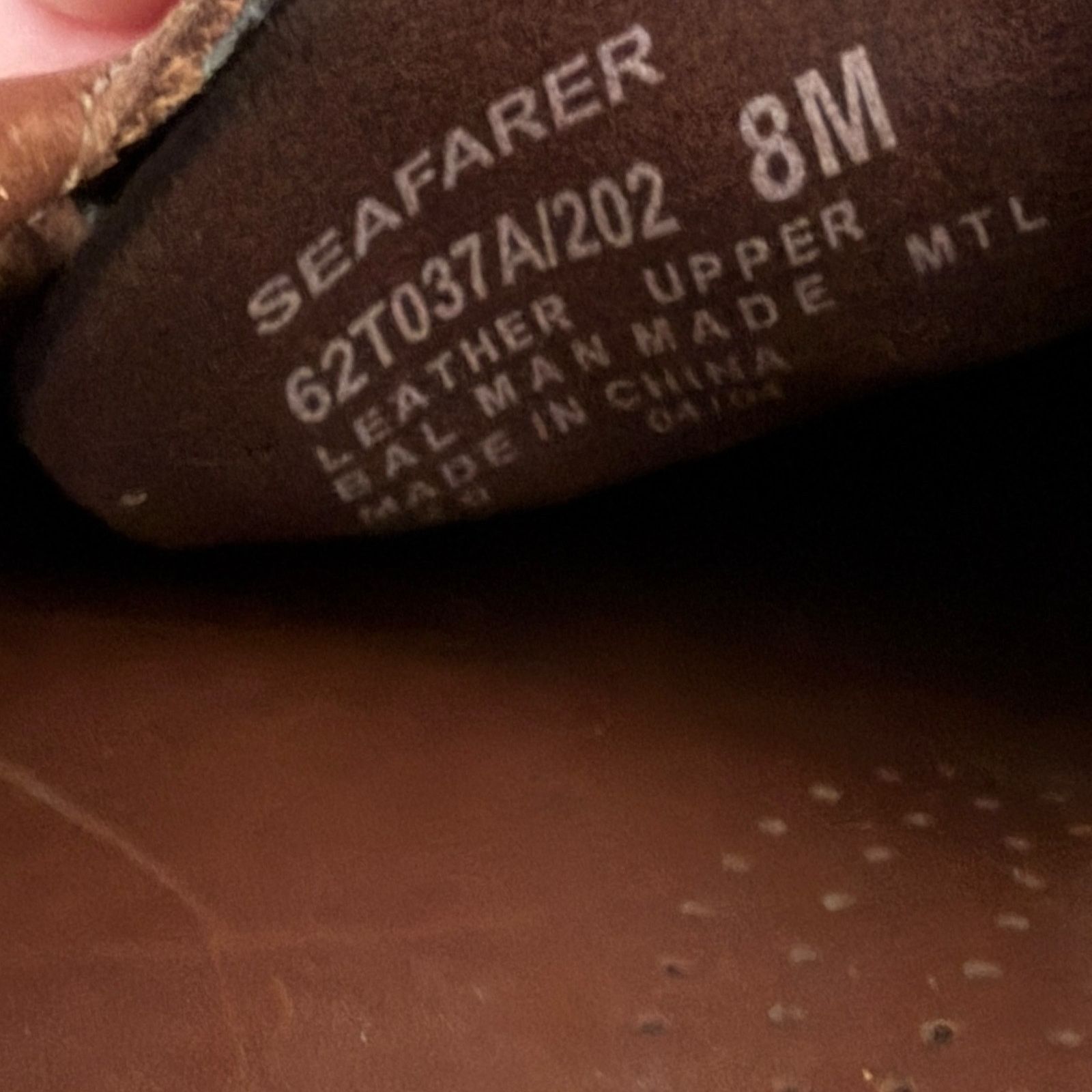 Bass Bass Seafarer Men's 8M Boat 2 Eye Lace Up Genuine Leather Size US 8 / EU 41 - 6 Thumbnail