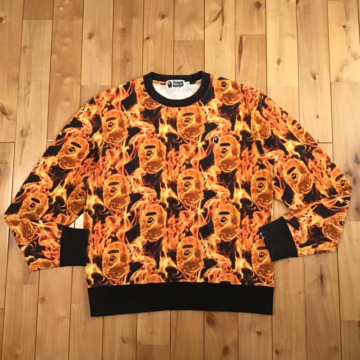 Bape Flame Hoodie | Grailed