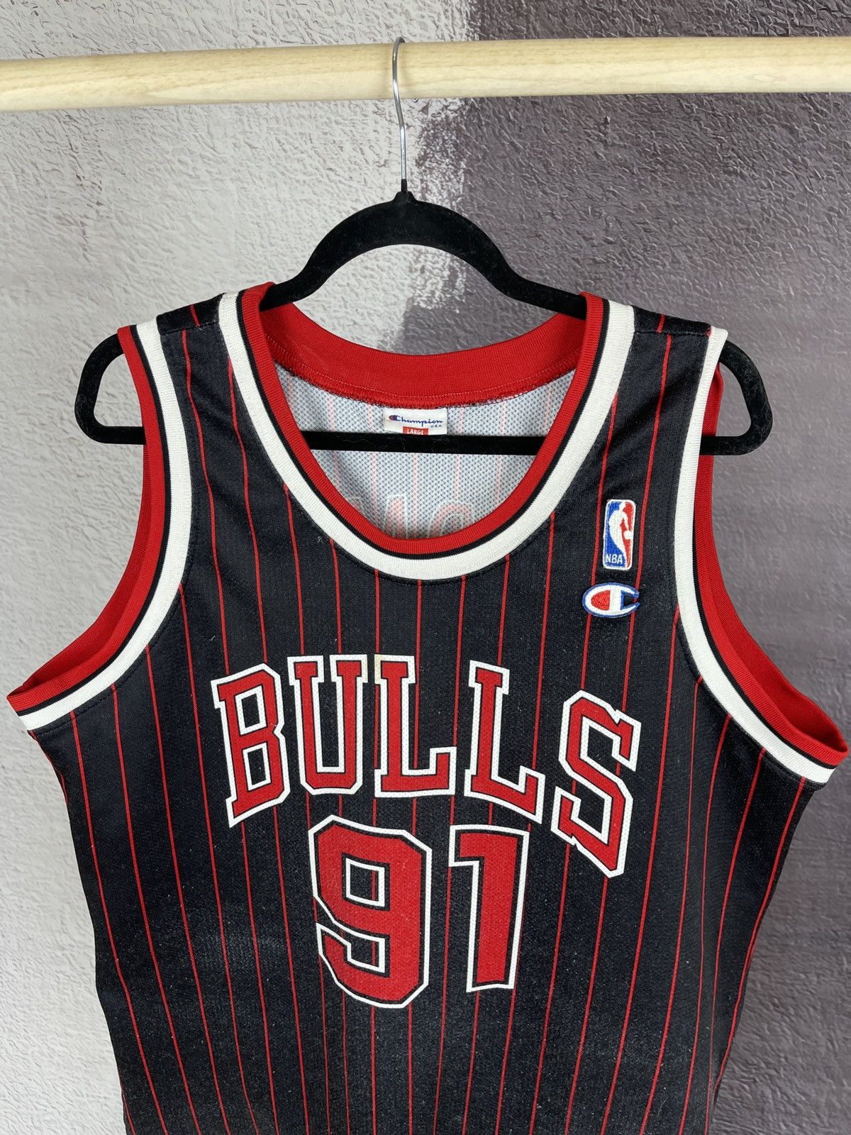 Champion Champion vintage 90s #91 Dennis Rodman NBA jersey Size US L / EU 52-54 / 3 - 6 Thumbnail
