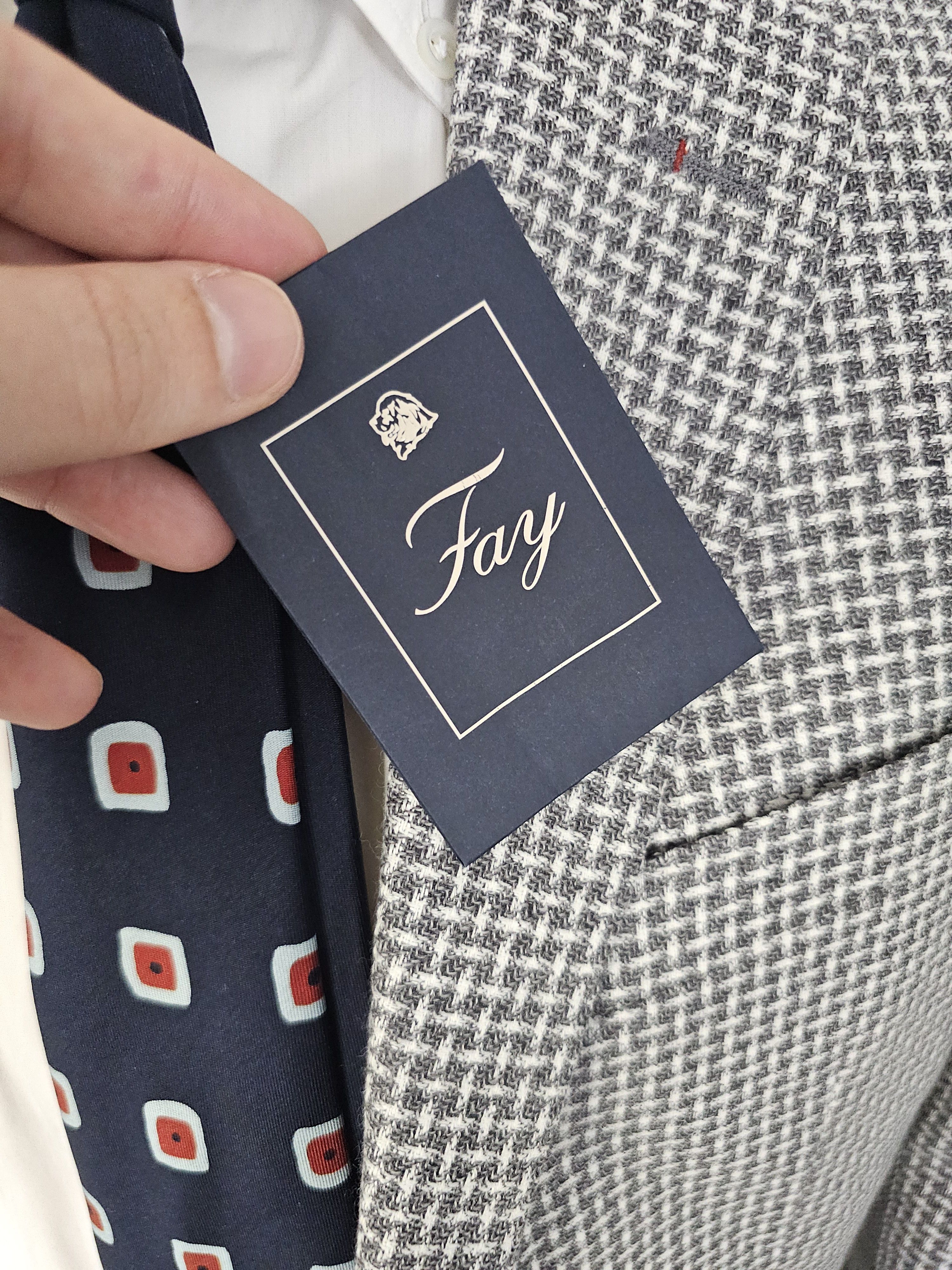 Fay NWT Fay Wool Linen Blazer Unlined Size 50 Gray Size 40R - 13 Thumbnail