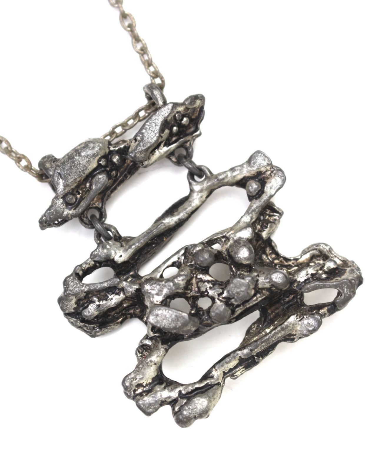 Vintage 1970S TAPANI VANHATALO SILVER-PLATED SCULPTURAL NECKLACE Size ONE SIZE - 3 Thumbnail