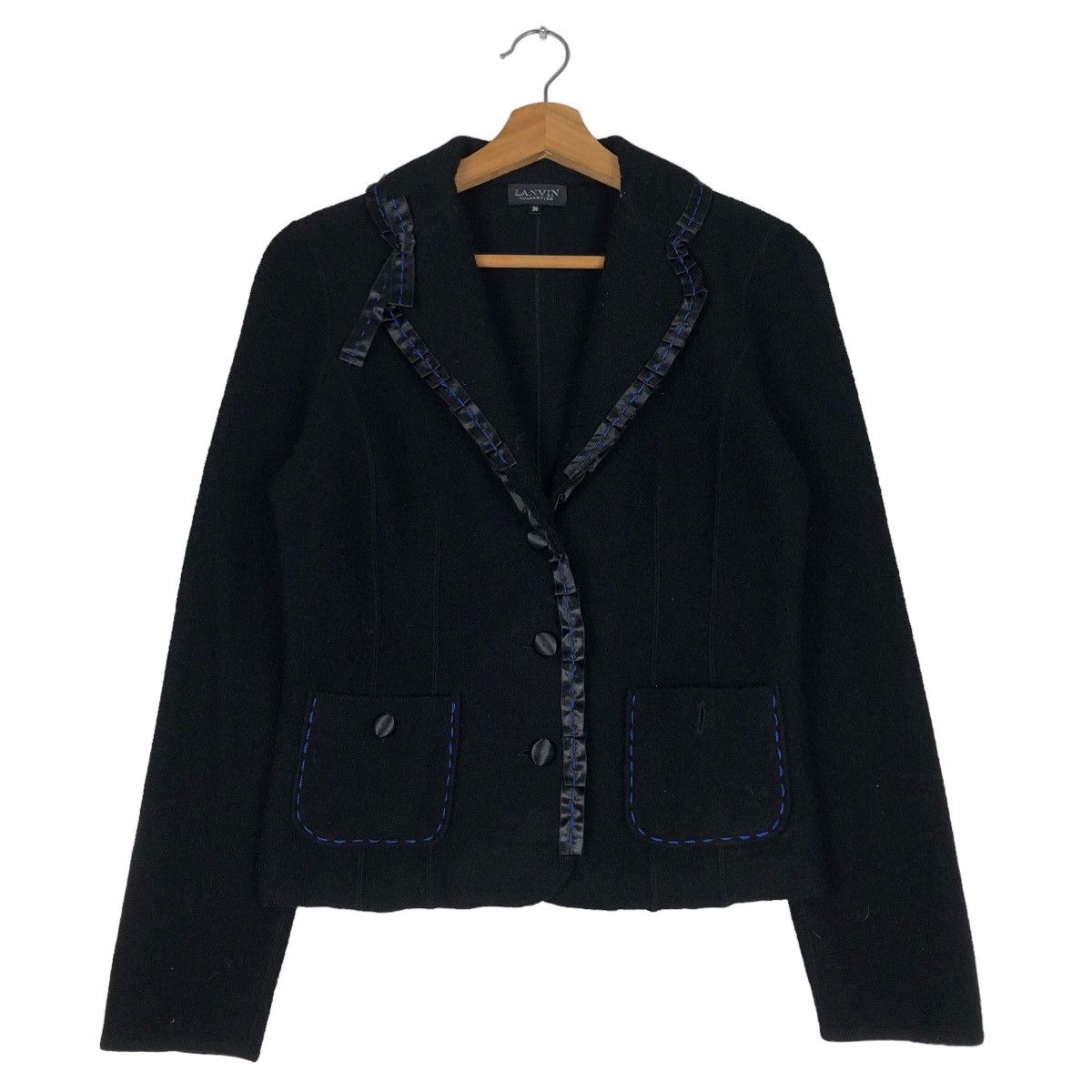 Lanvin 🔥Rich Black Cropped Jacket Lanvin Collection Size US M / EU 48-50 / 2 - 1 Thumbnail