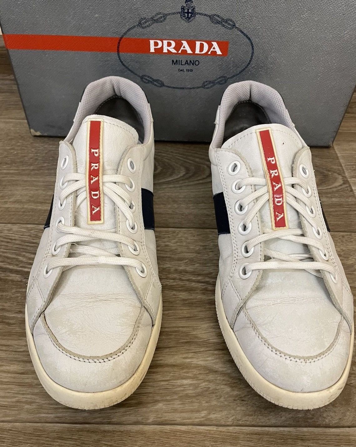 Prada Burberry sneakers size 9,5 Size US 9.5 / EU 42-43 - 1 Thumbnail