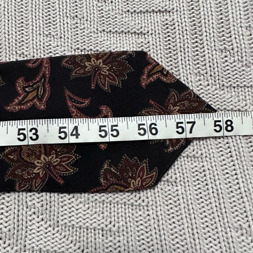 Aquascutum Vintage Aquascutum brown paisley silk tie Size ONE SIZE - 4 Thumbnail