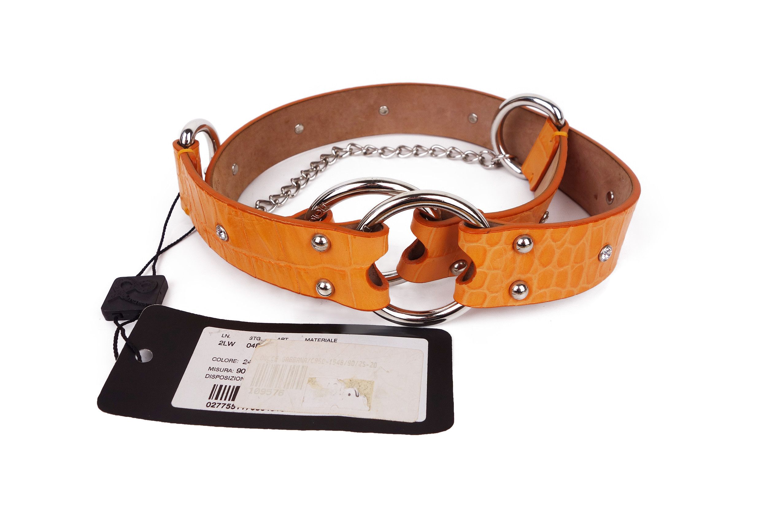 Dolce & Gabbana Dolce & Gabbana Leather Belt Studded Rhinestone 90 36 Size ONE SIZE - 1 Thumbnail