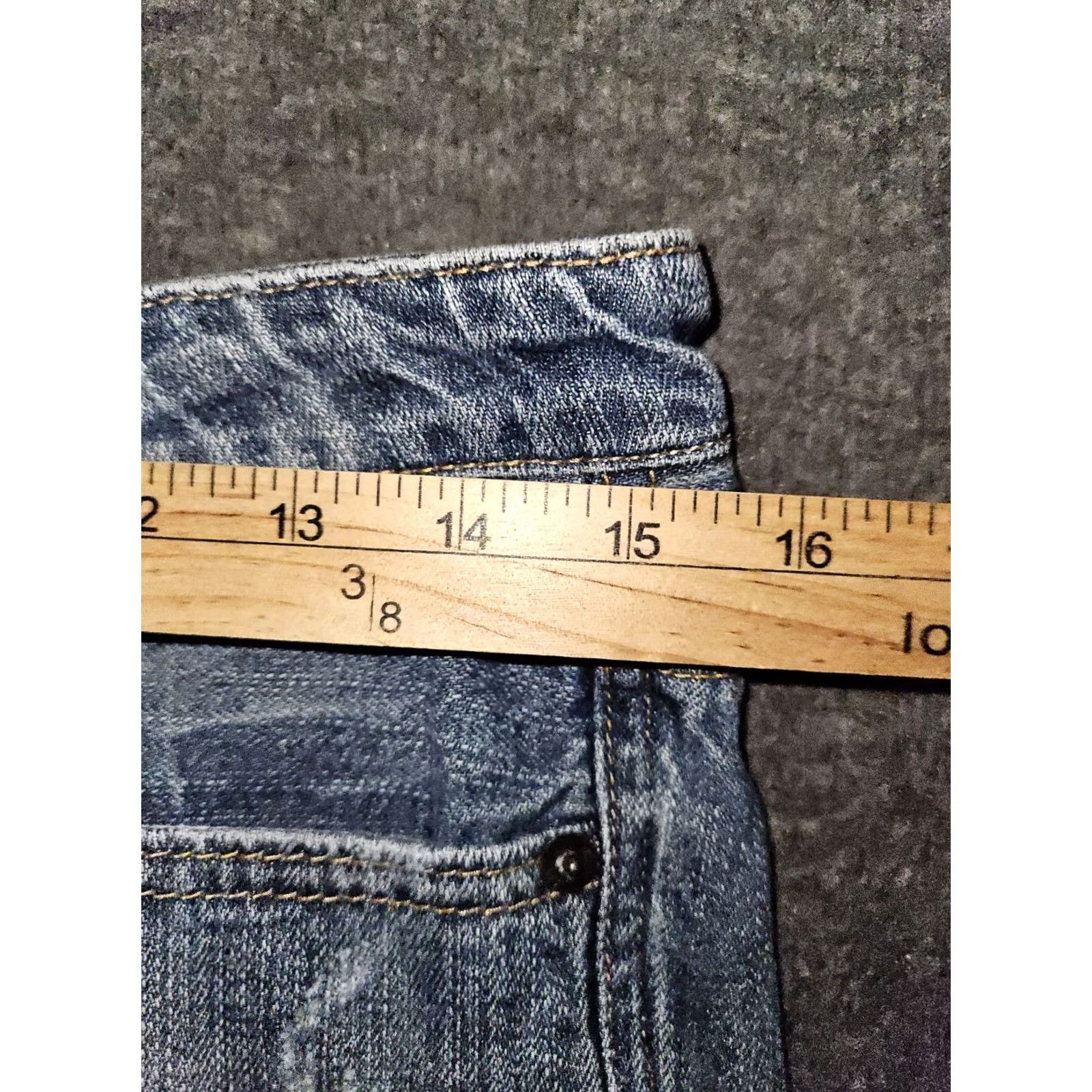American Eagle Outfitters VINTAGE American Eagle Outfitters Jeans Straight Womens 4 Regular Low Rise Blue Distressed Preppy Mens Women Teens Girls Size 27" / US 4 / IT 40 - 4 Thumbnail