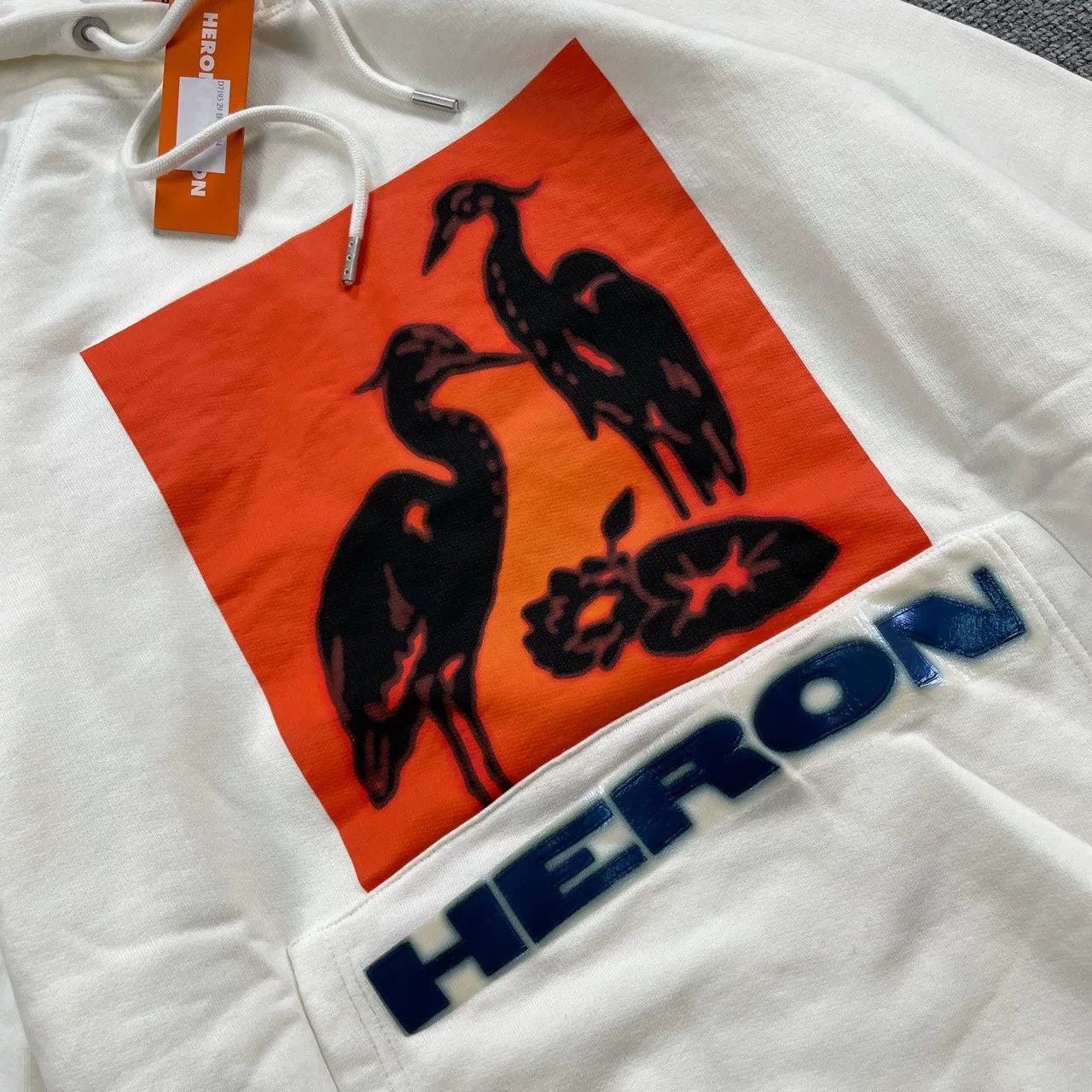 Heron Preston HERON PRESTON White Crane Print Hoodie Size US XS / EU 42 / 0 - 2 Thumbnail