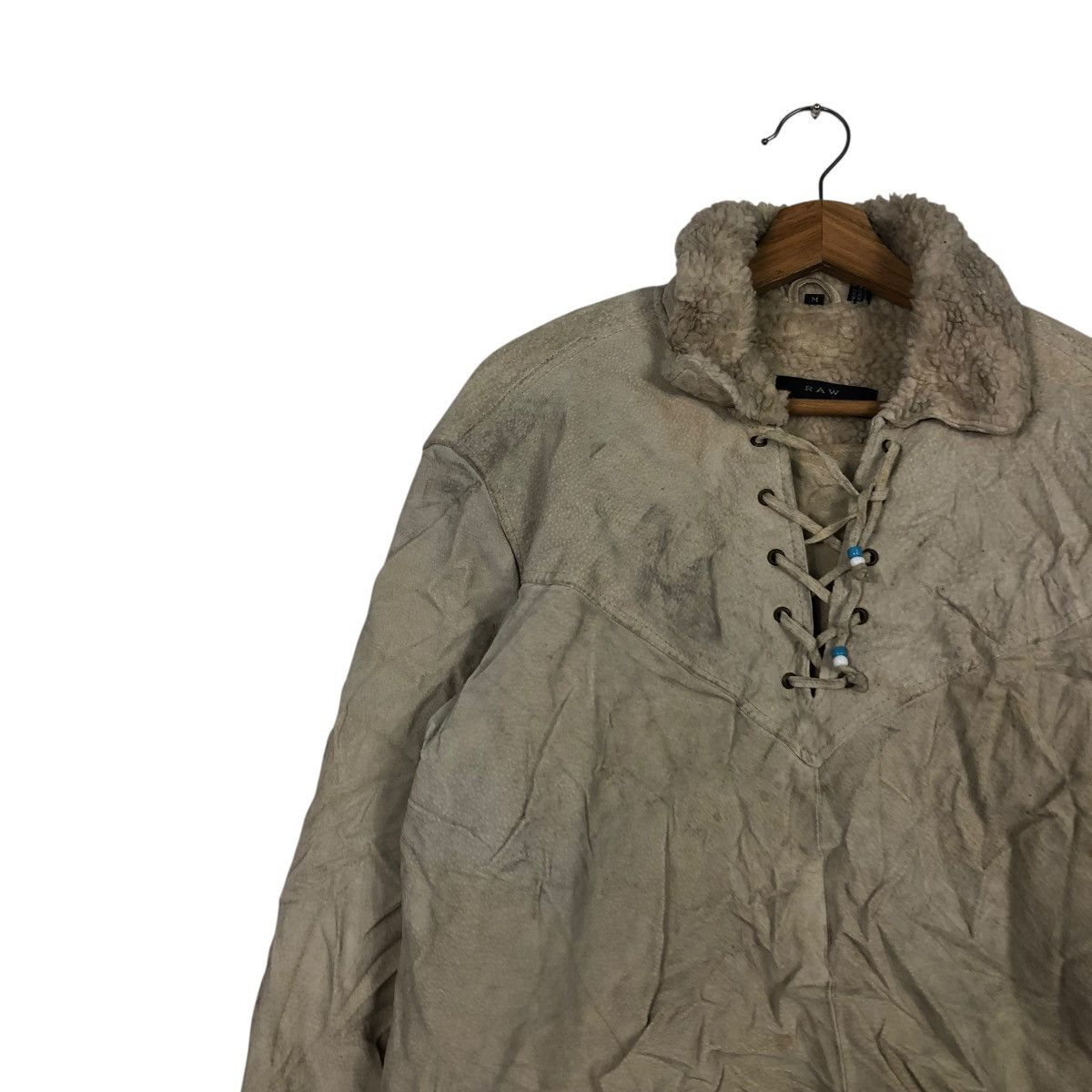 Japanese Brand 🔥VINTAGE GENUINE LEATHER JACKET RAW BLANKET ISSEY MIYAKE Size US M / EU 48-50 / 2 - 9 Thumbnail