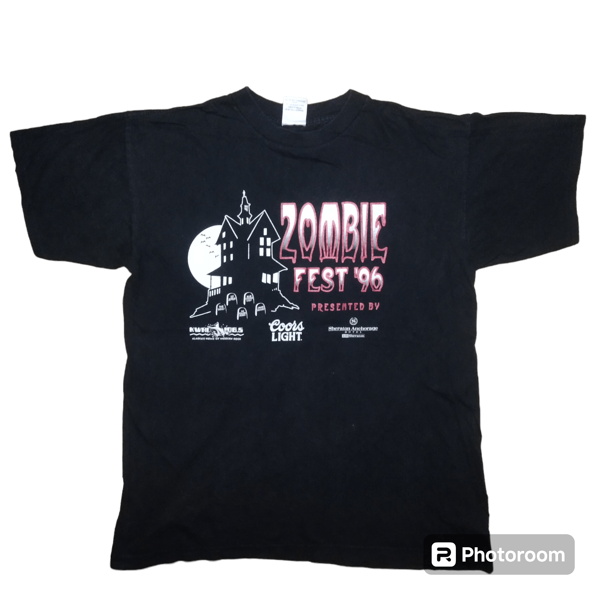 Band Tees Zombie Fest '96 (Graveyard Led Zeppelin,The Who, RS etc) Size US L / EU 52-54 / 3 - 1 Thumbnail