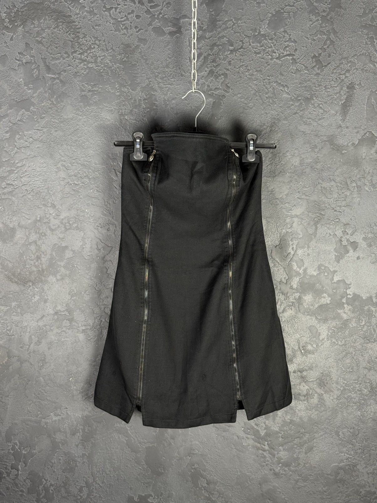Versus Versace VERSUS Giani Versace Women’s Black Front Zip Mini Dress Size M / US 6-8 / IT 42-44 - 5 Thumbnail